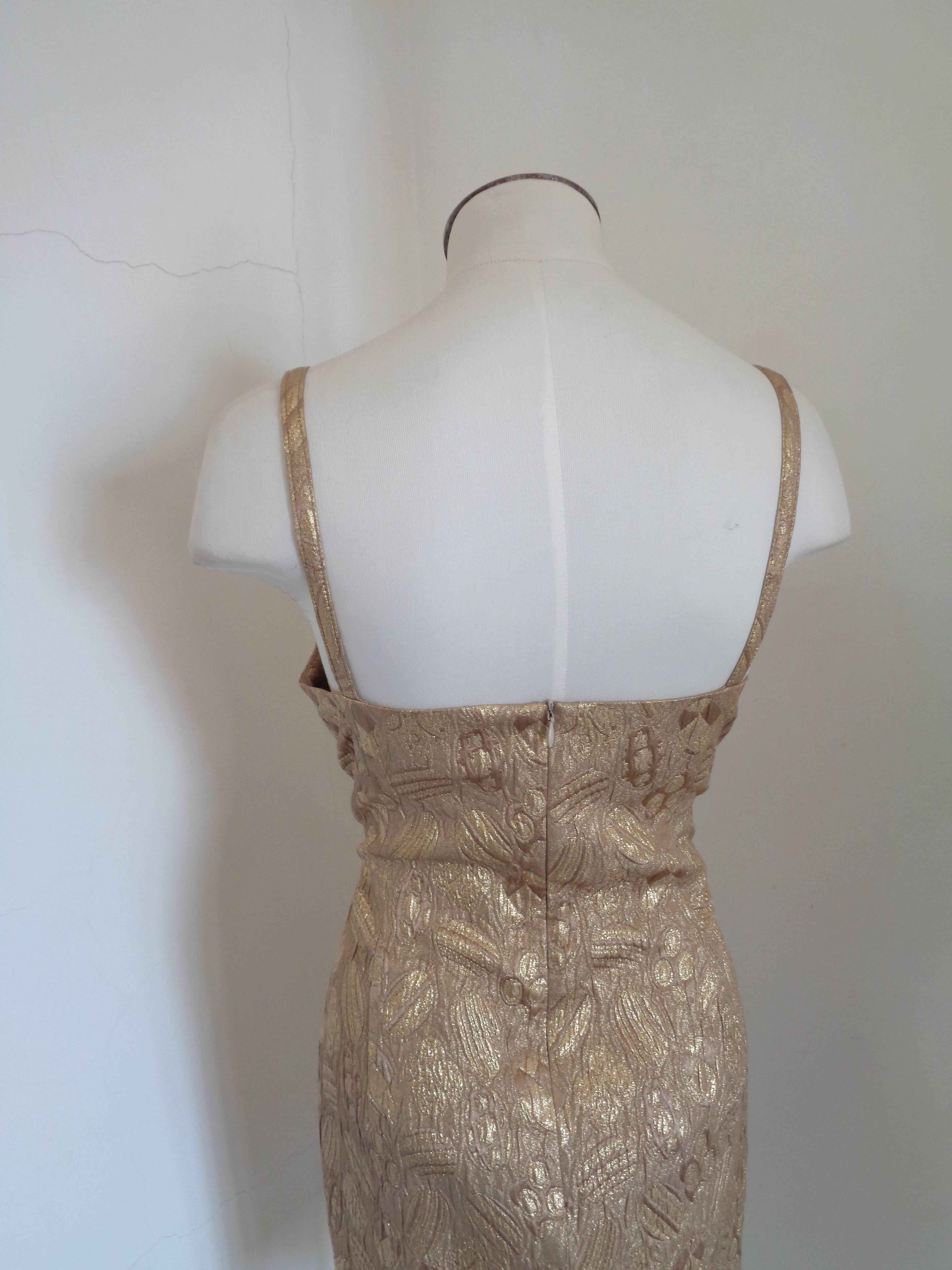 Loretta di Lorenzo Gold Tone Tailored Dress

Size 42 in italian size range

Composition: Acetate Silk