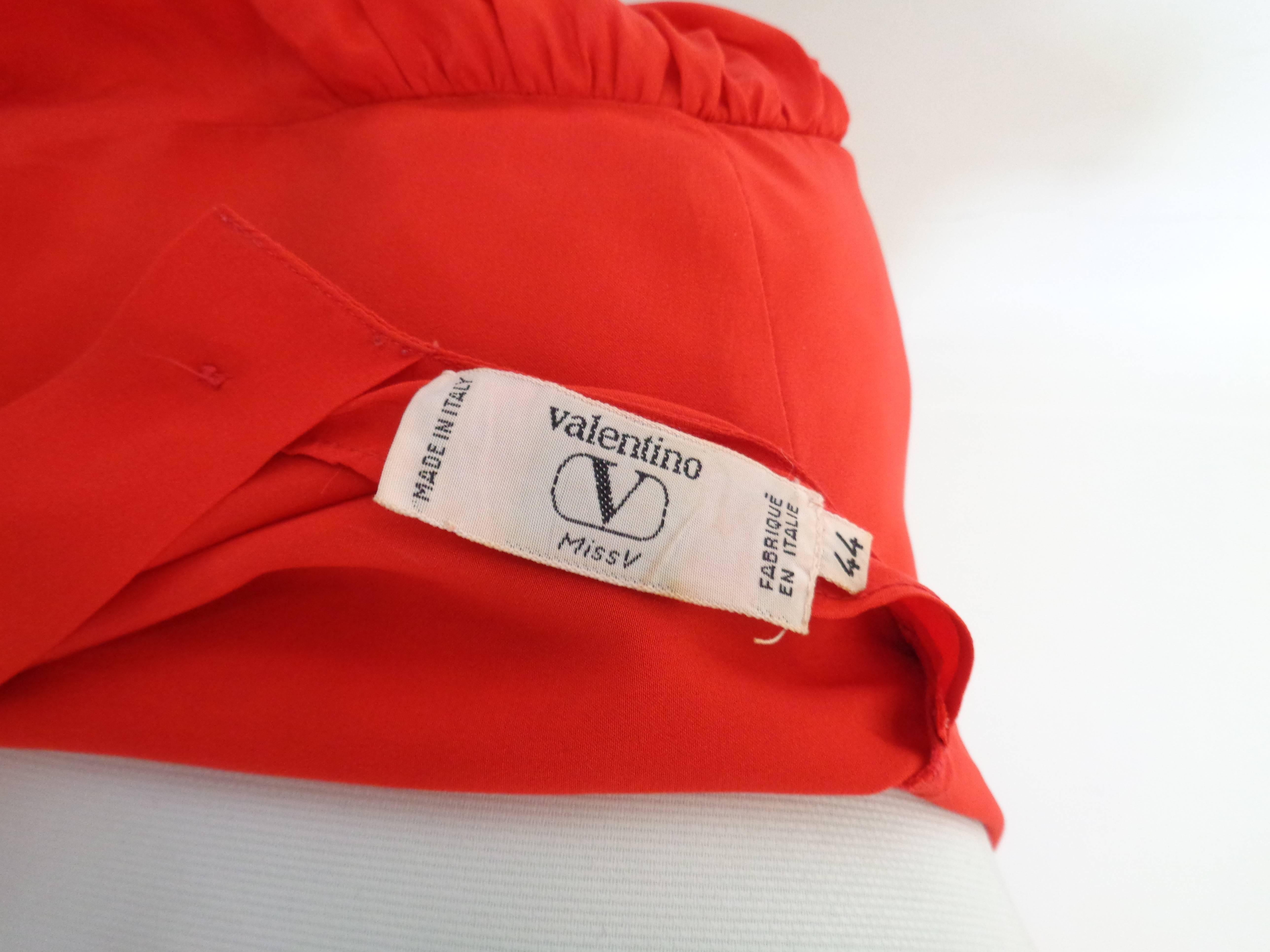 Valentino Miss Red Shirt In Excellent Condition In Capri, IT
