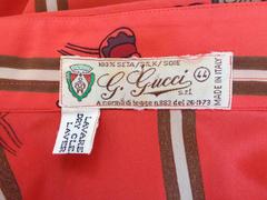 Gucci by Guccio Gucci Red Silk Shirt