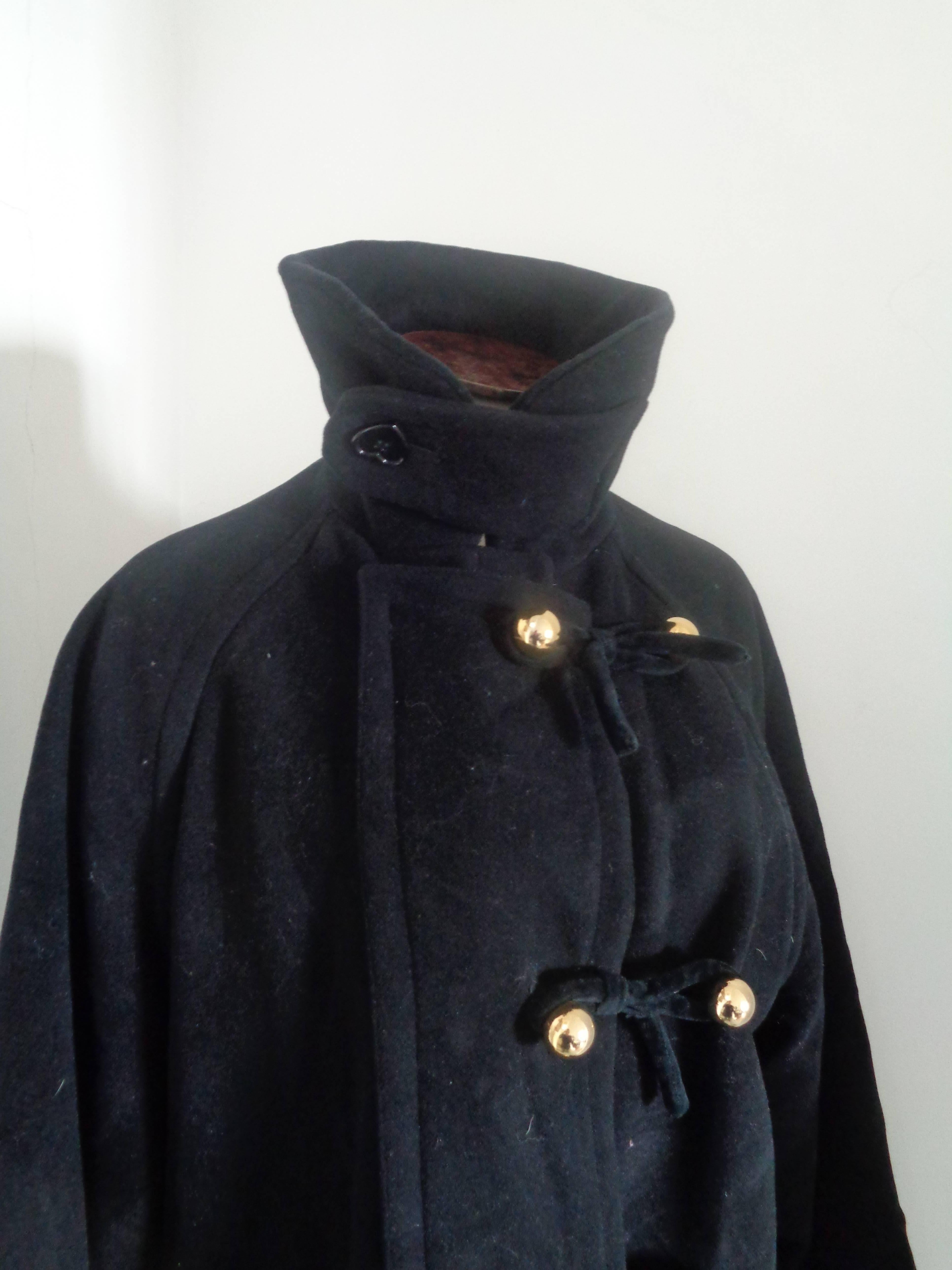 Moschino Cheap & Chic Black Wool Coat In Excellent Condition In Capri, IT