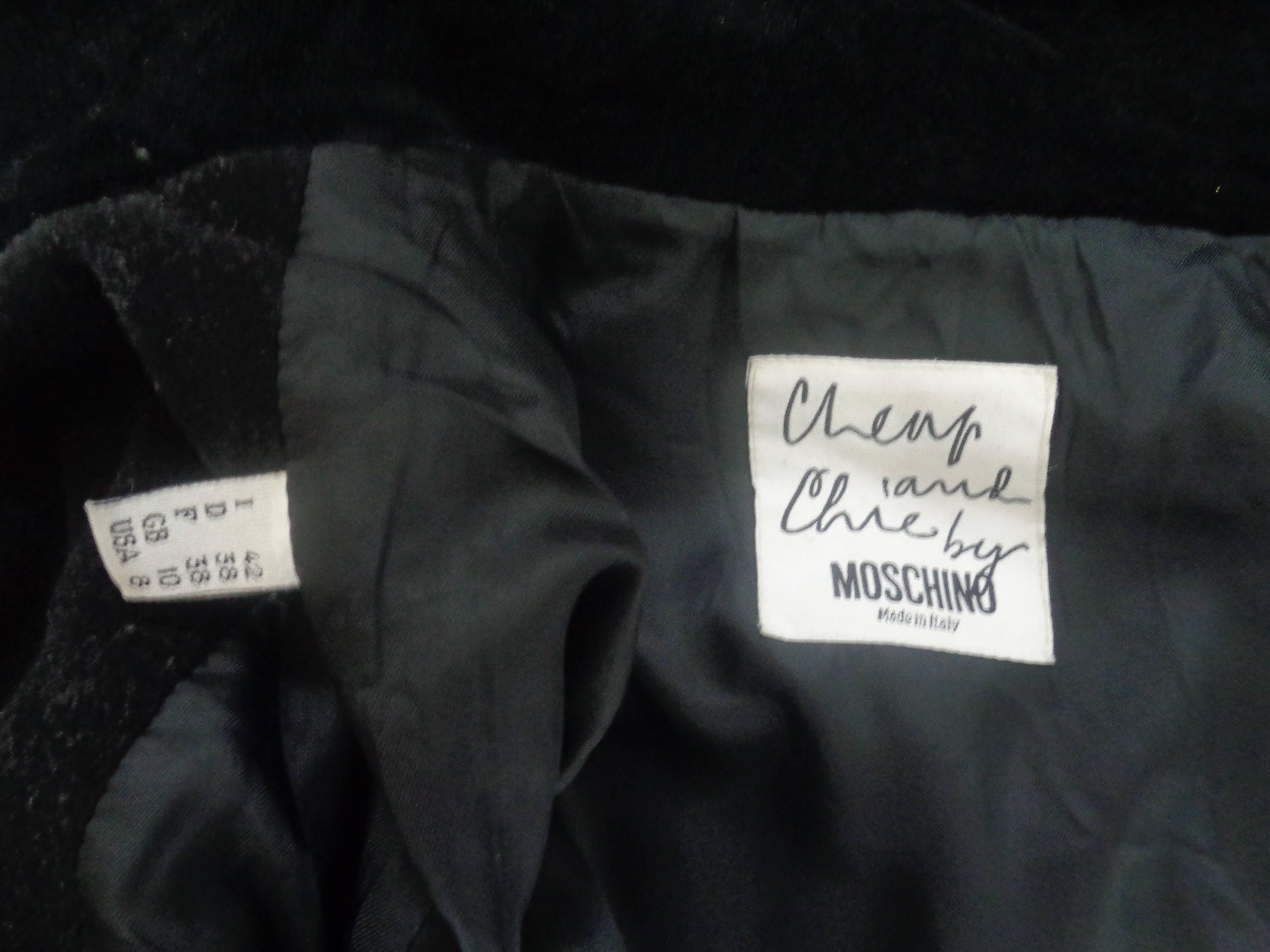 Women's Moschino Cheap & Chic Black Wool Coat