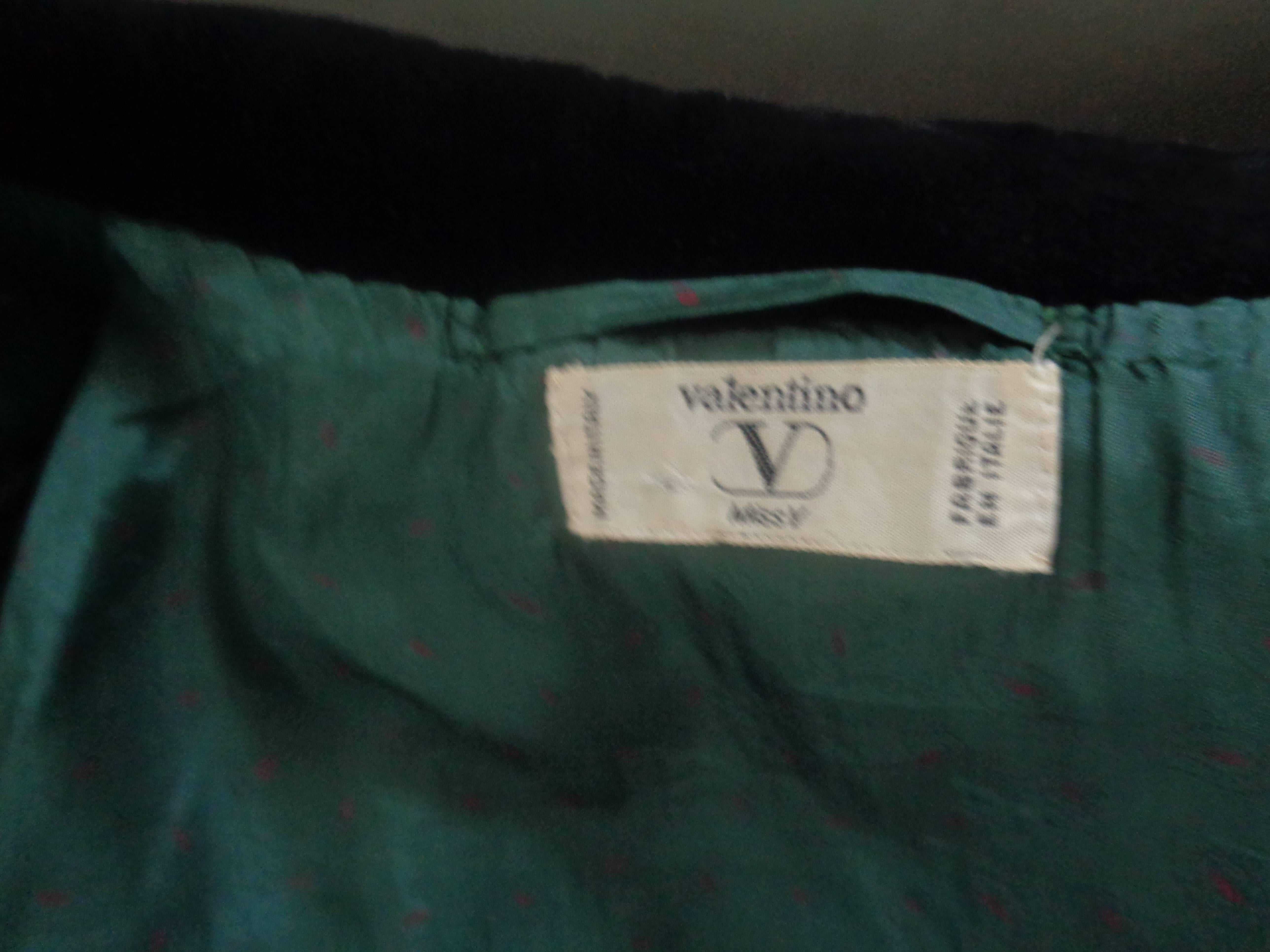 Valentino Green Wool Coat In Excellent Condition In Capri, IT