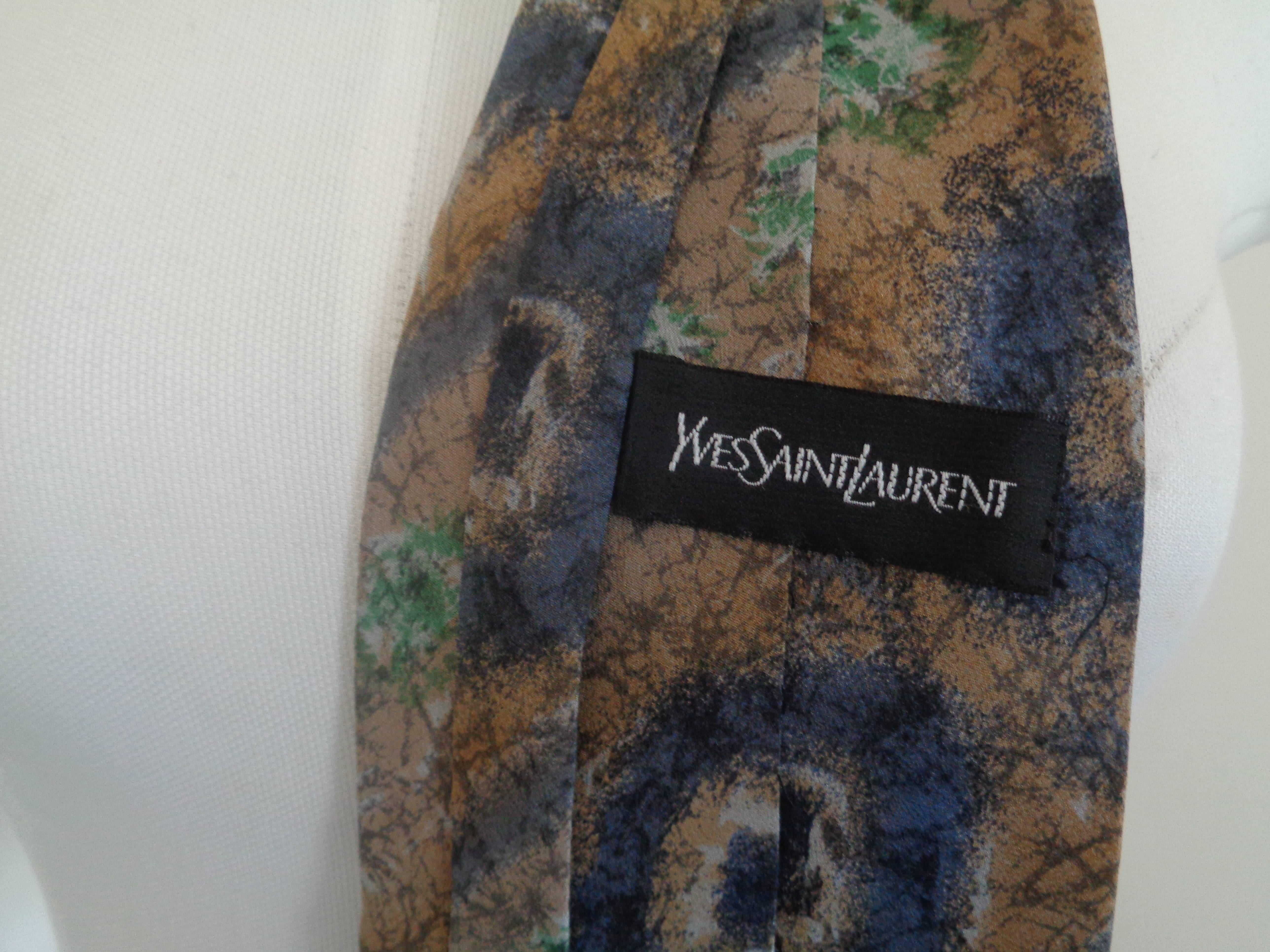 Yves Saint Laurent multicolour Silk Tie In Excellent Condition In Capri, IT