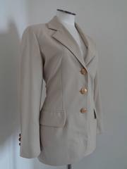 1980s Moschino Vintage Women's Wool Jacket with Gold Tone Buttons