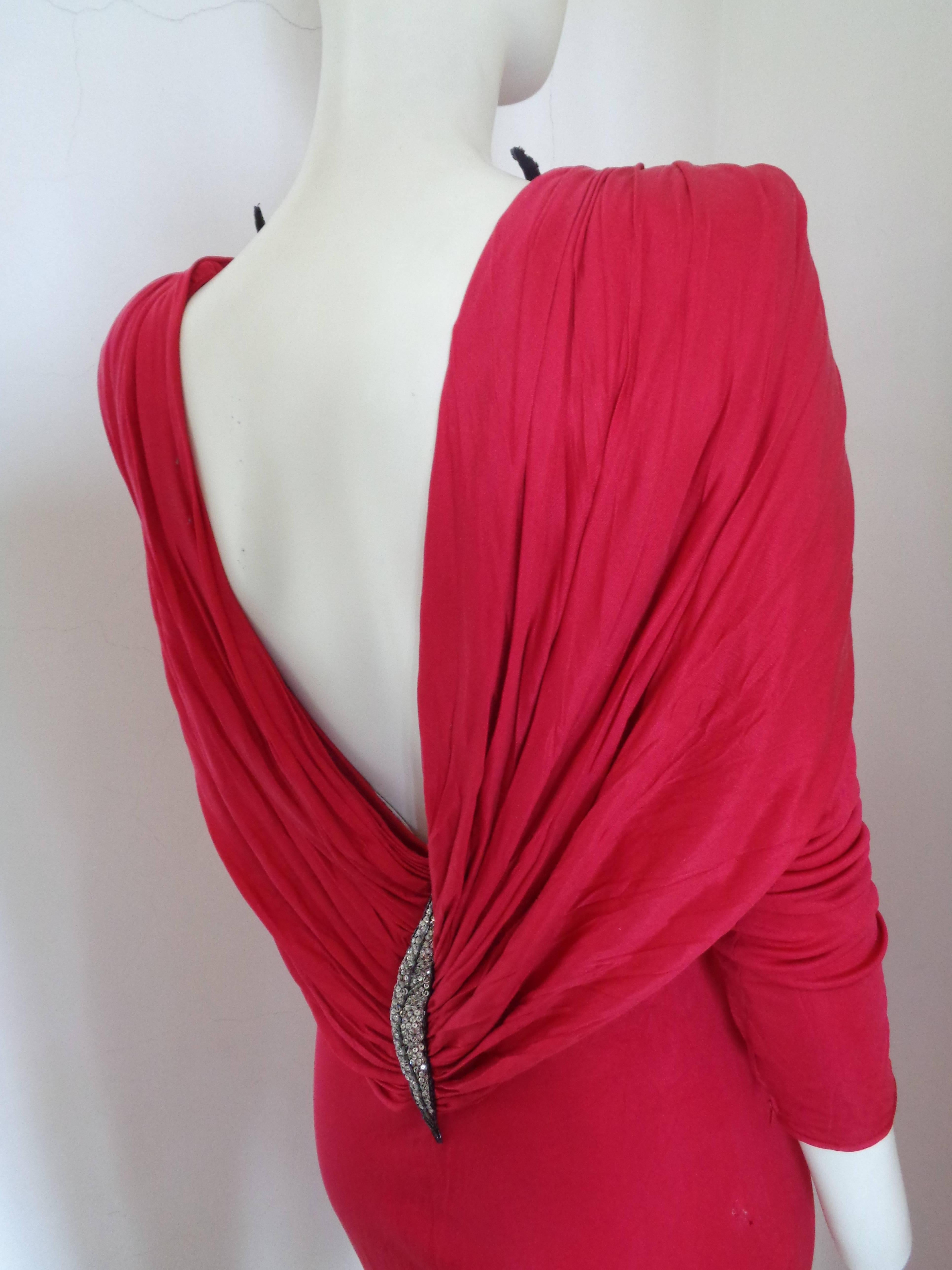 Valentino Boutique Fucsia Silk Dress NWOT 4