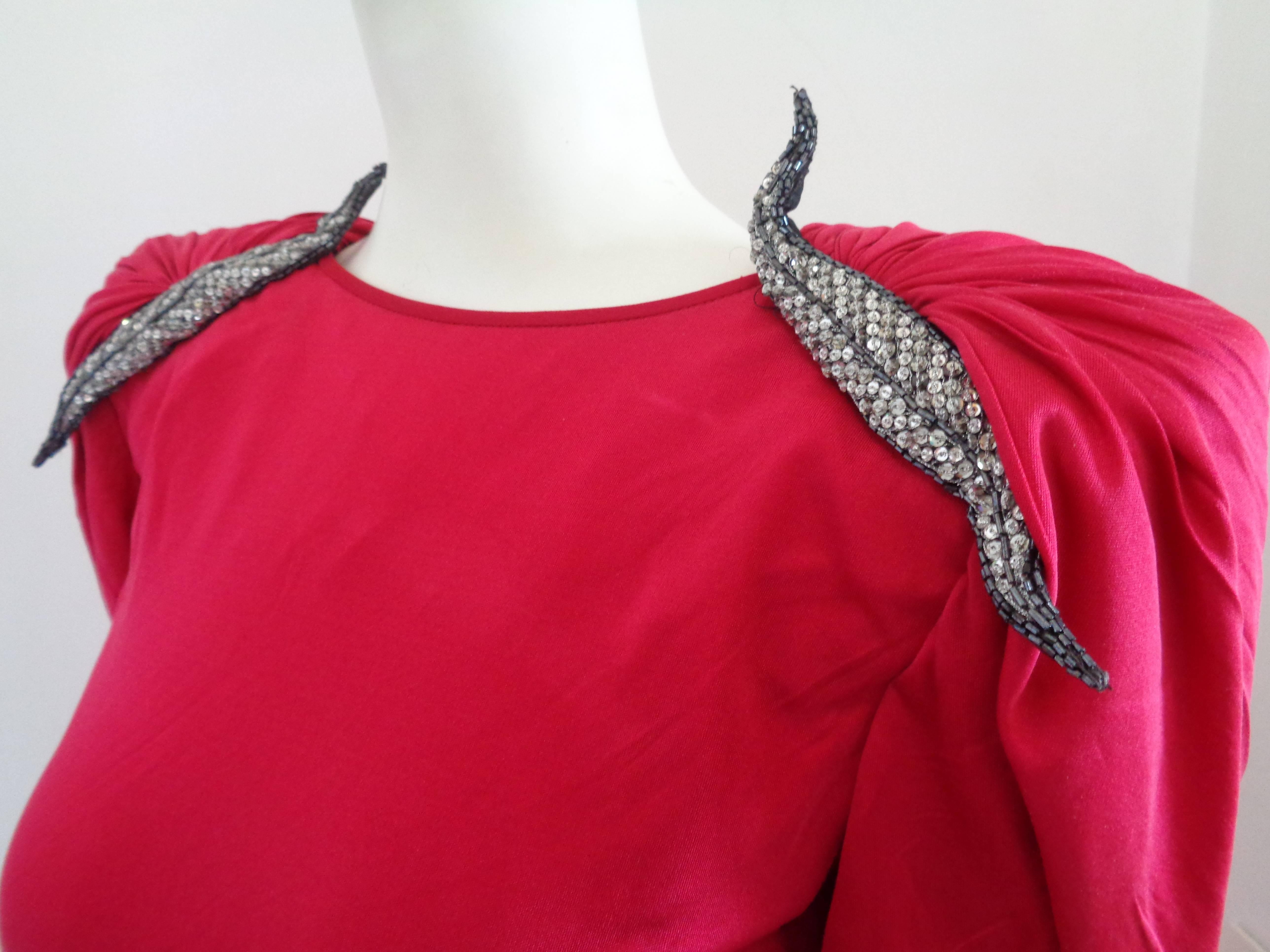 Women's Valentino Boutique Fucsia Silk Dress NWOT