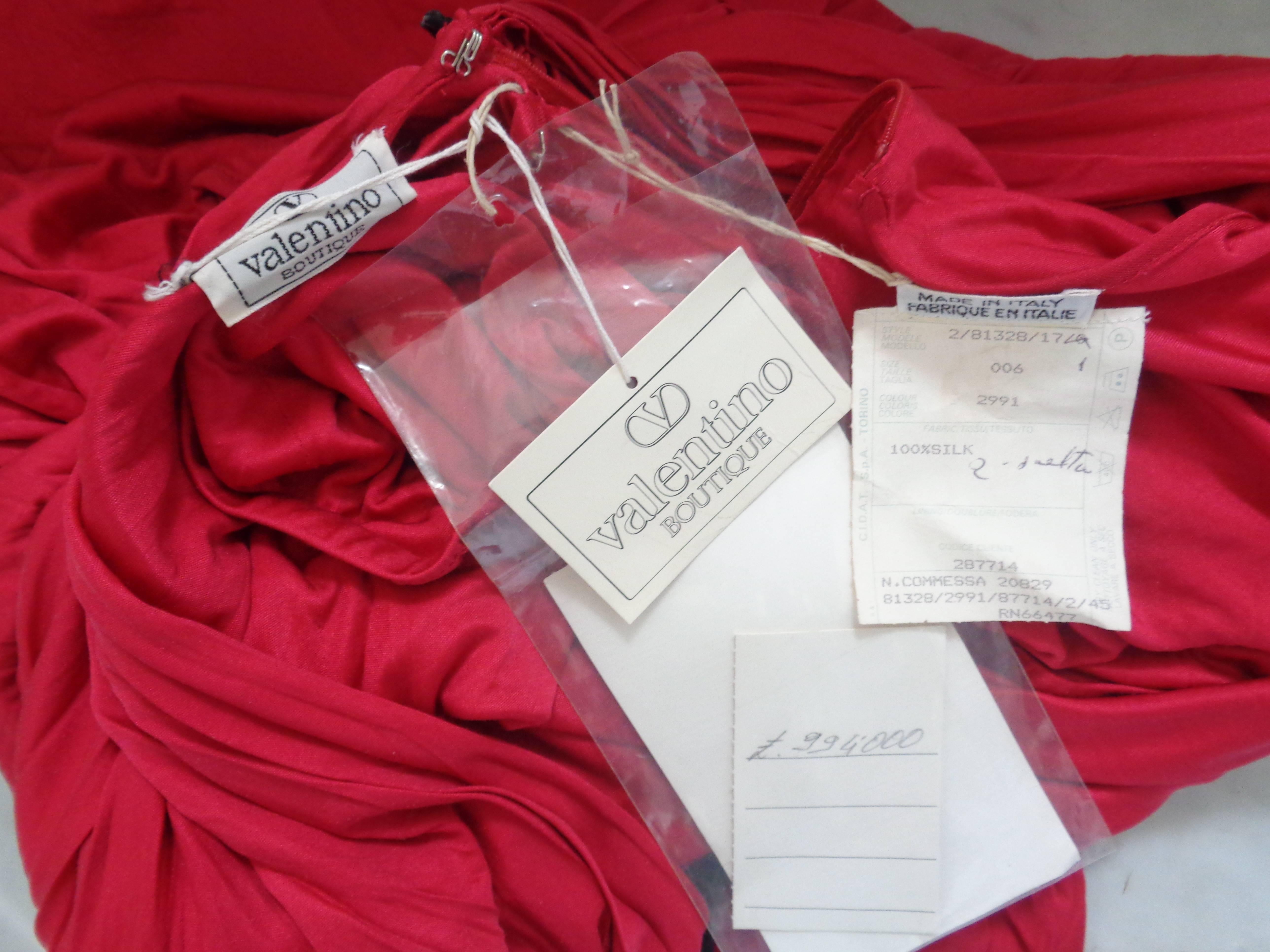 Valentino Boutique Fucsia Silk Dress NWOT 3