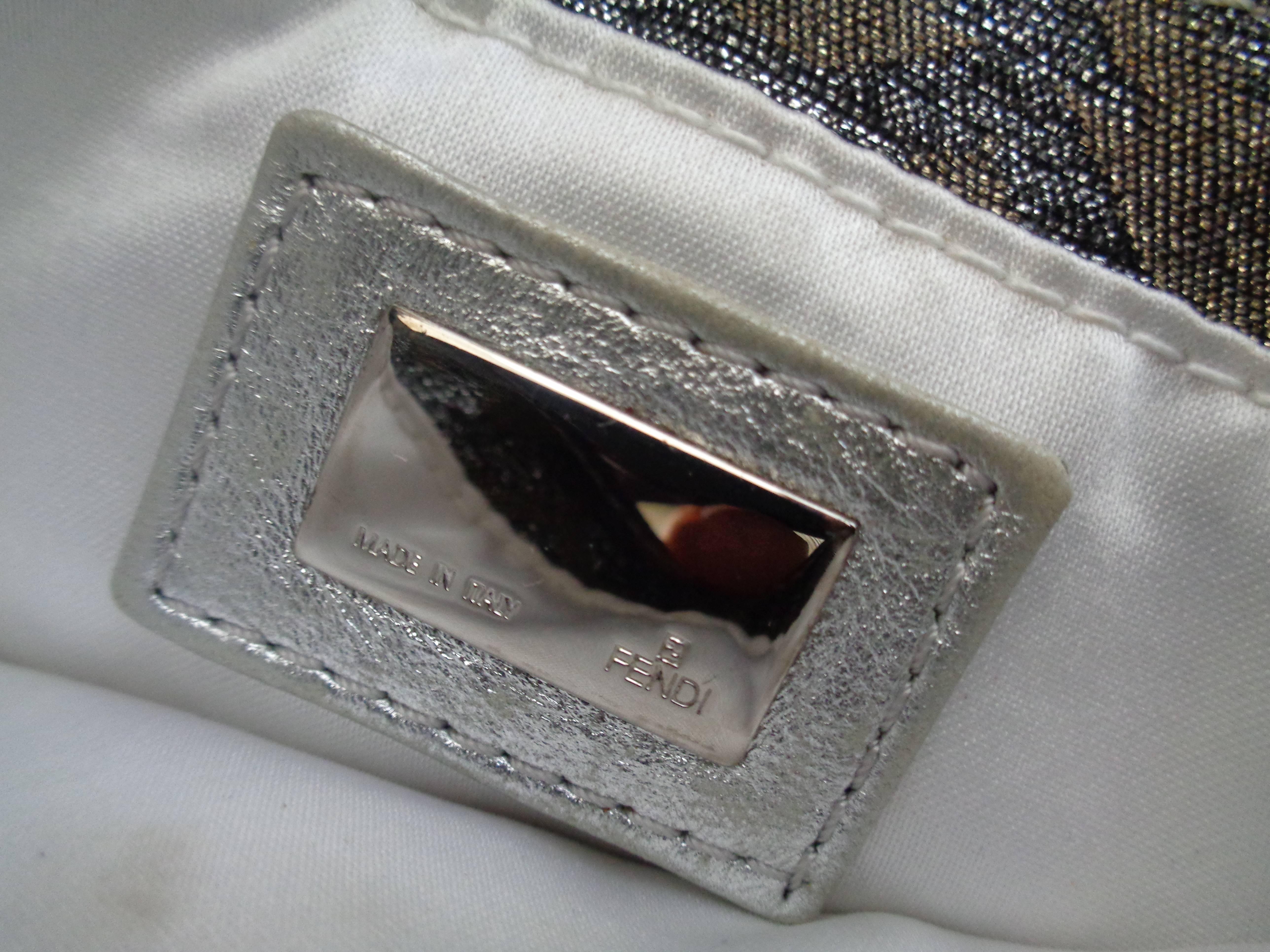 Women's or Men's Fendi Gold Silver Miniauderie Bag