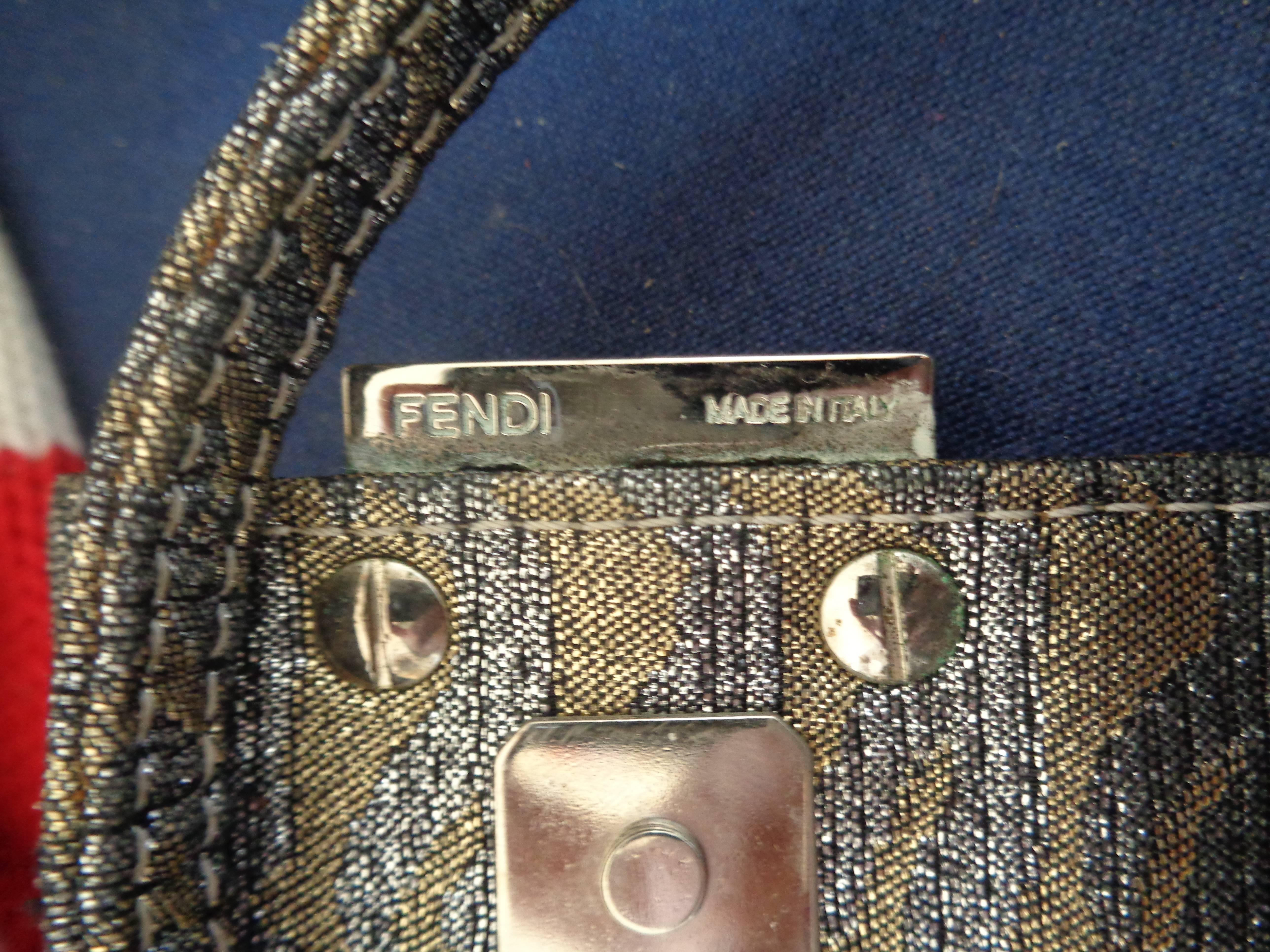 Fendi Gold Silver Miniauderie Bag 1