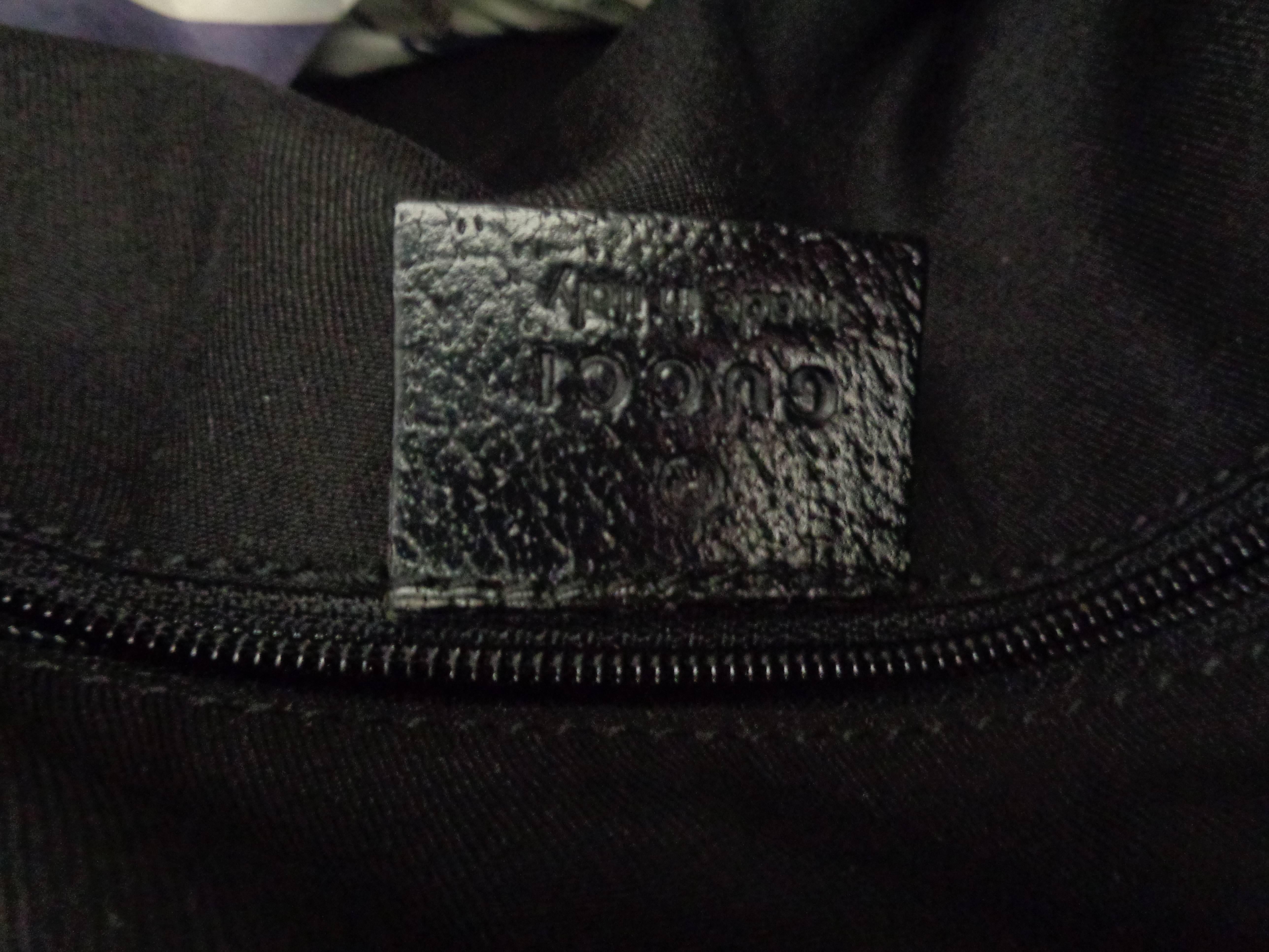 Gucci Black Canvas Shoulder Bag 2