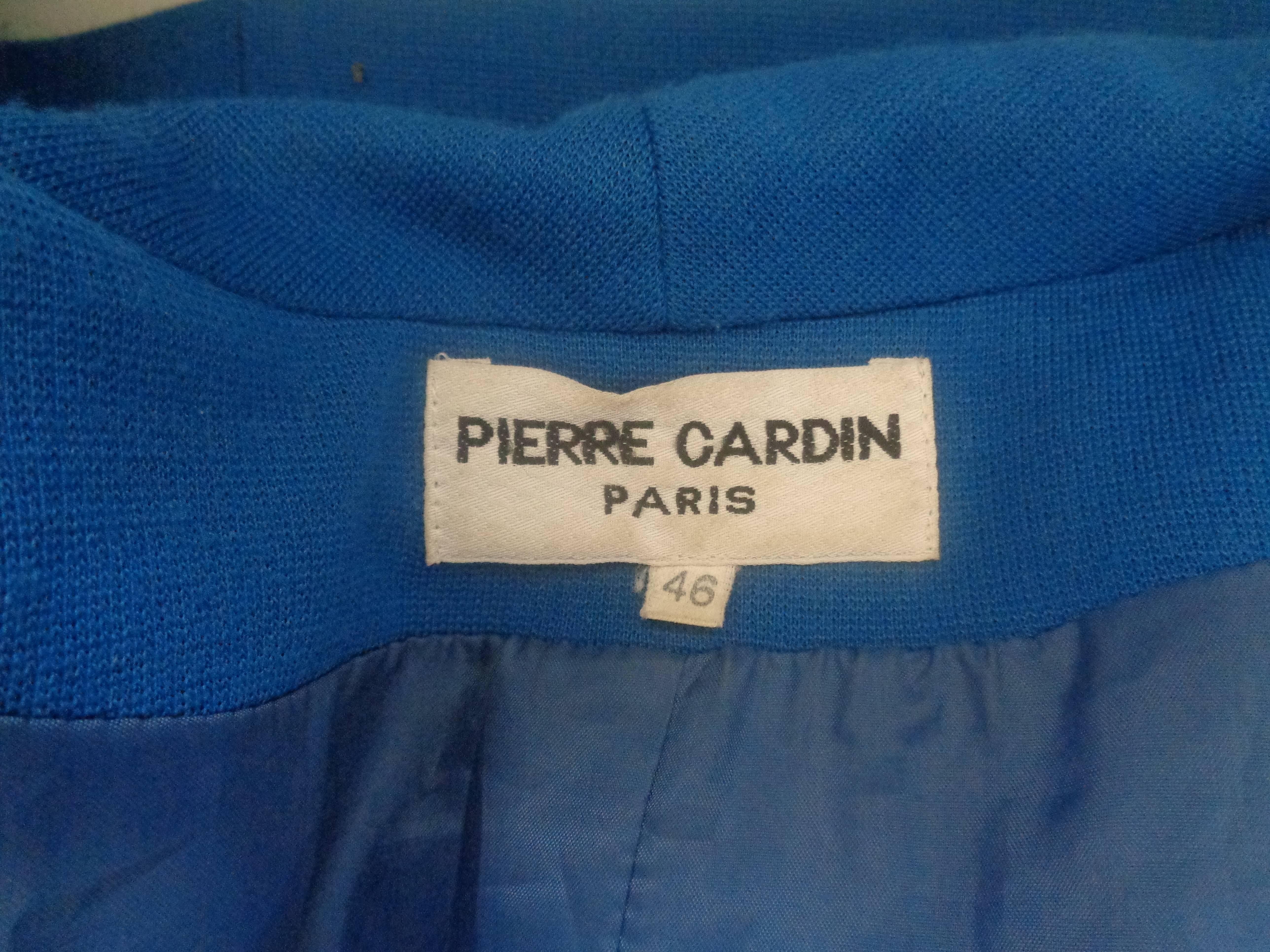 Pierre Cardin Blume und schwarze Wolljacke im Zustand „Hervorragend“ im Angebot in Capri, IT