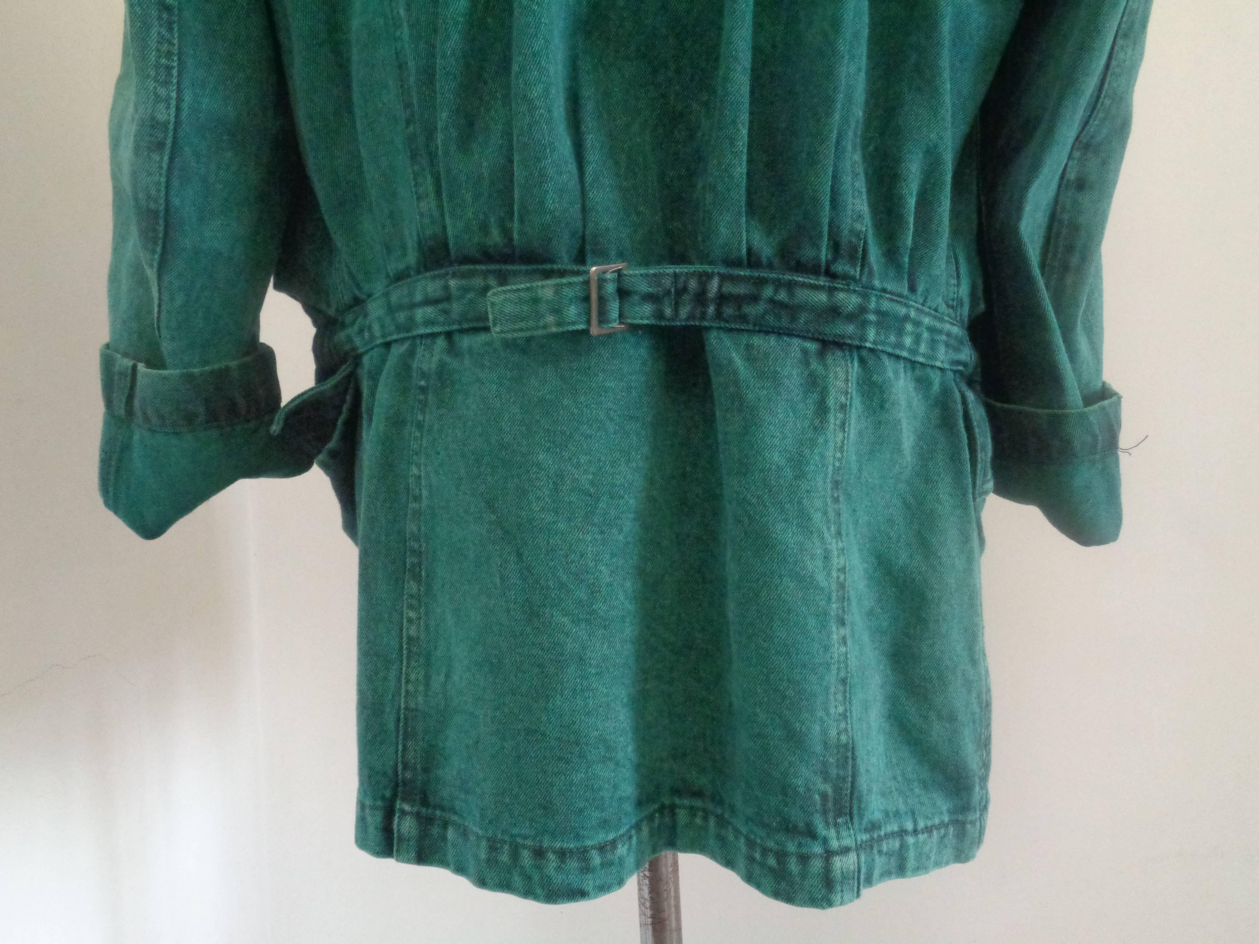 1970s Pancaldi Green Jacket In Excellent Condition For Sale In Capri, IT