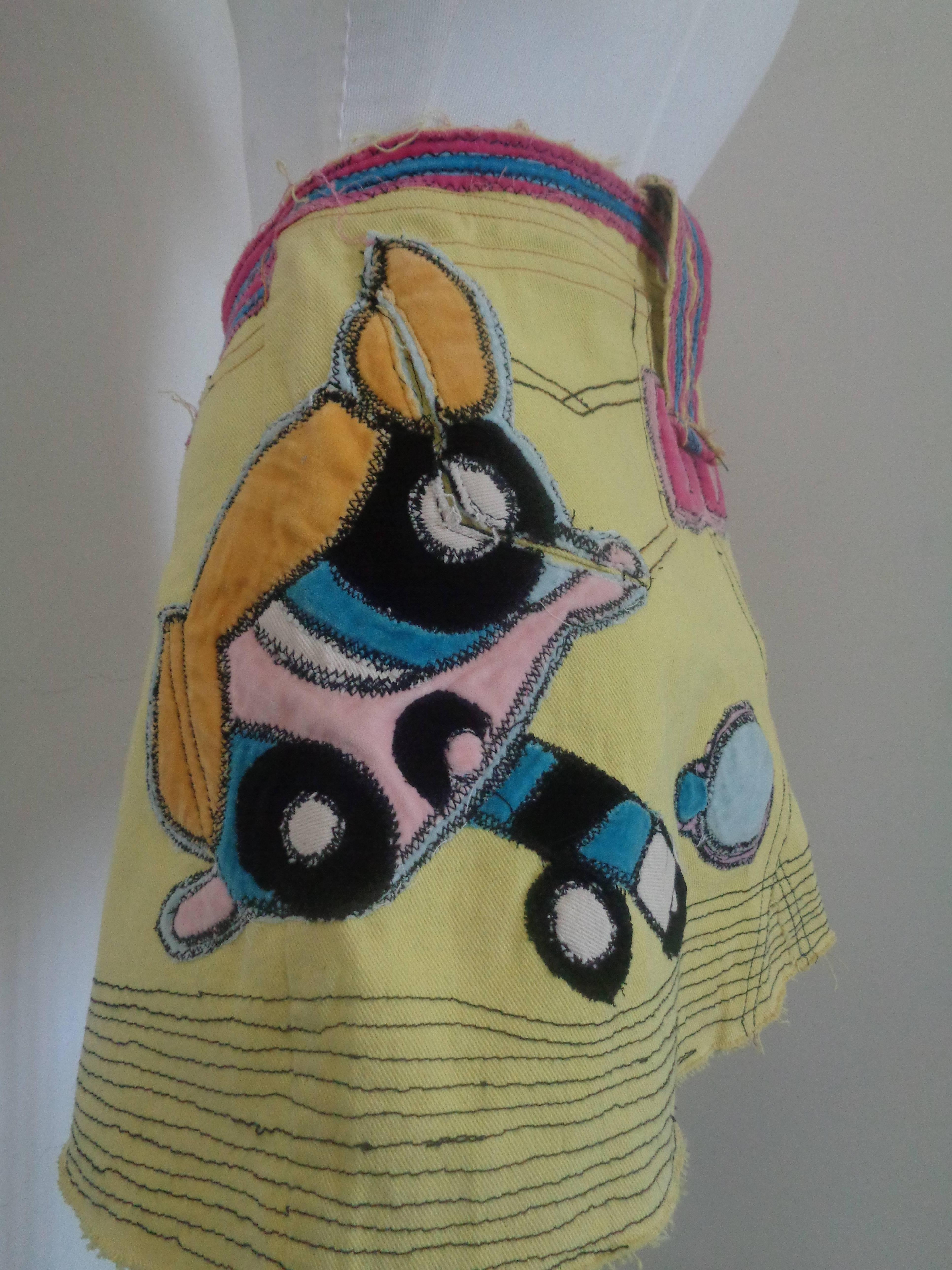 Yellow multicoloured Tim Camino Cotton Skirt 1