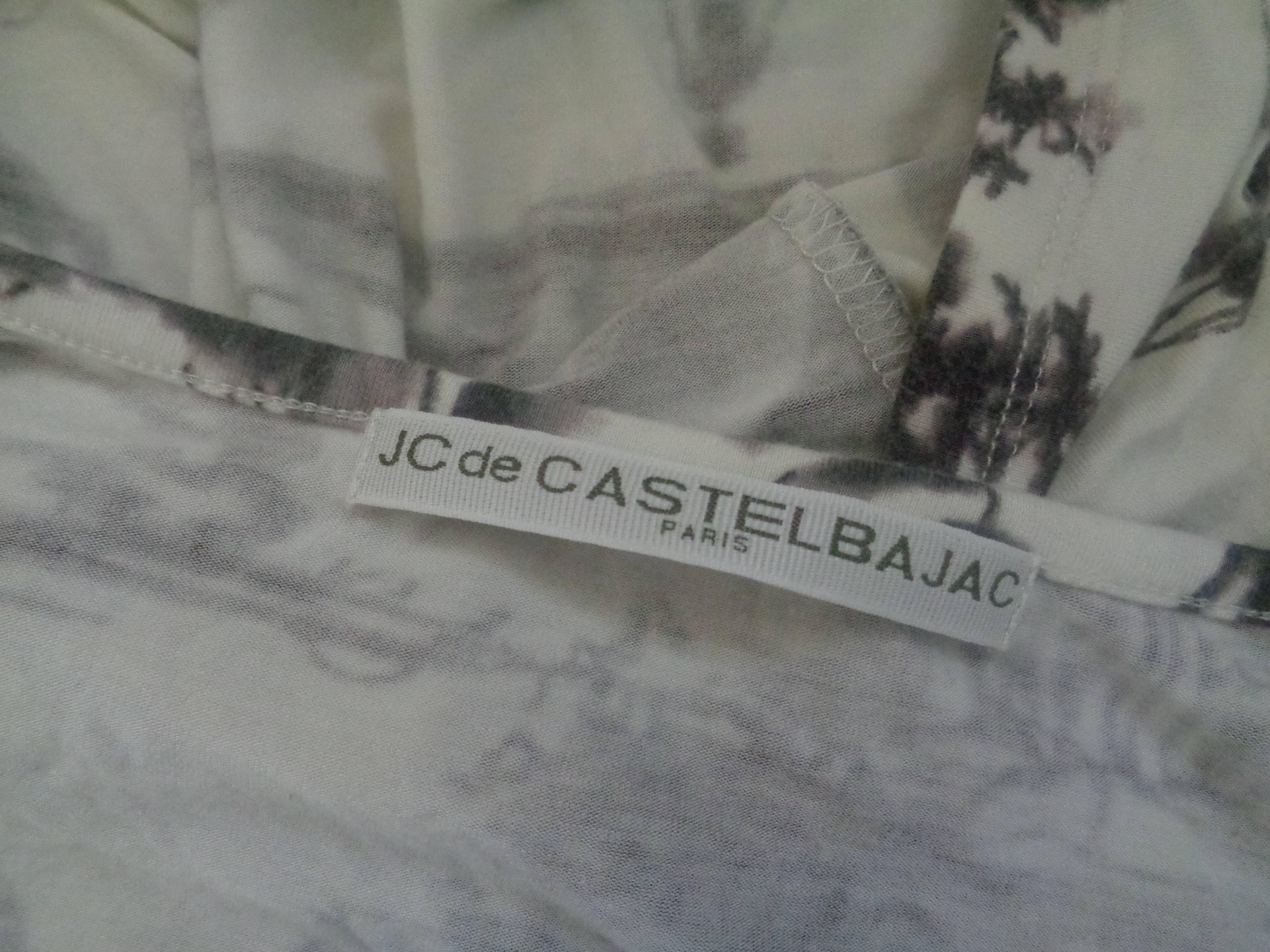 Women's or Men's J. C. De Castelbajac White Grey Cotton Shirt For Sale