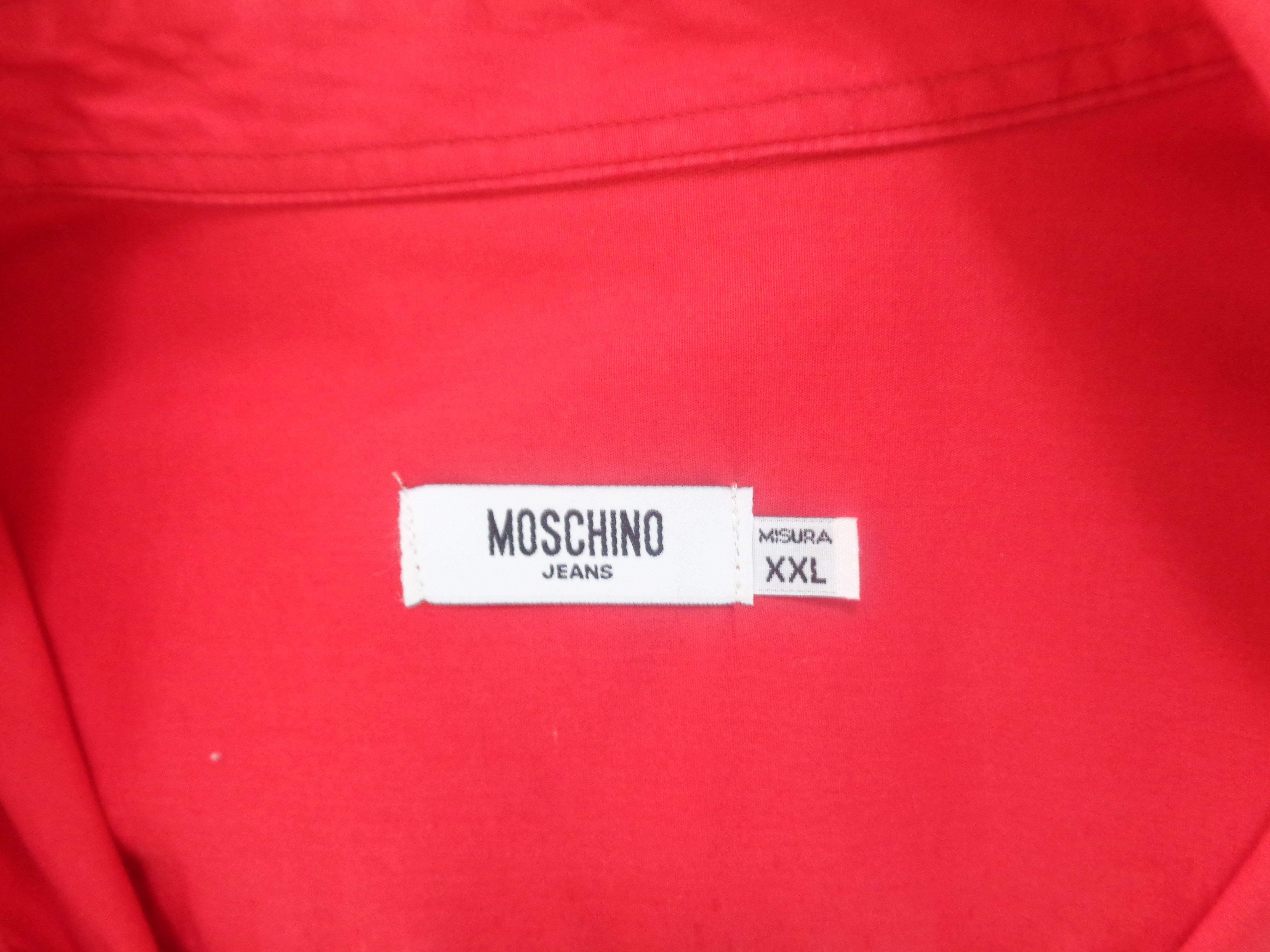 Women's or Men's Moschino Red Cotton shirt