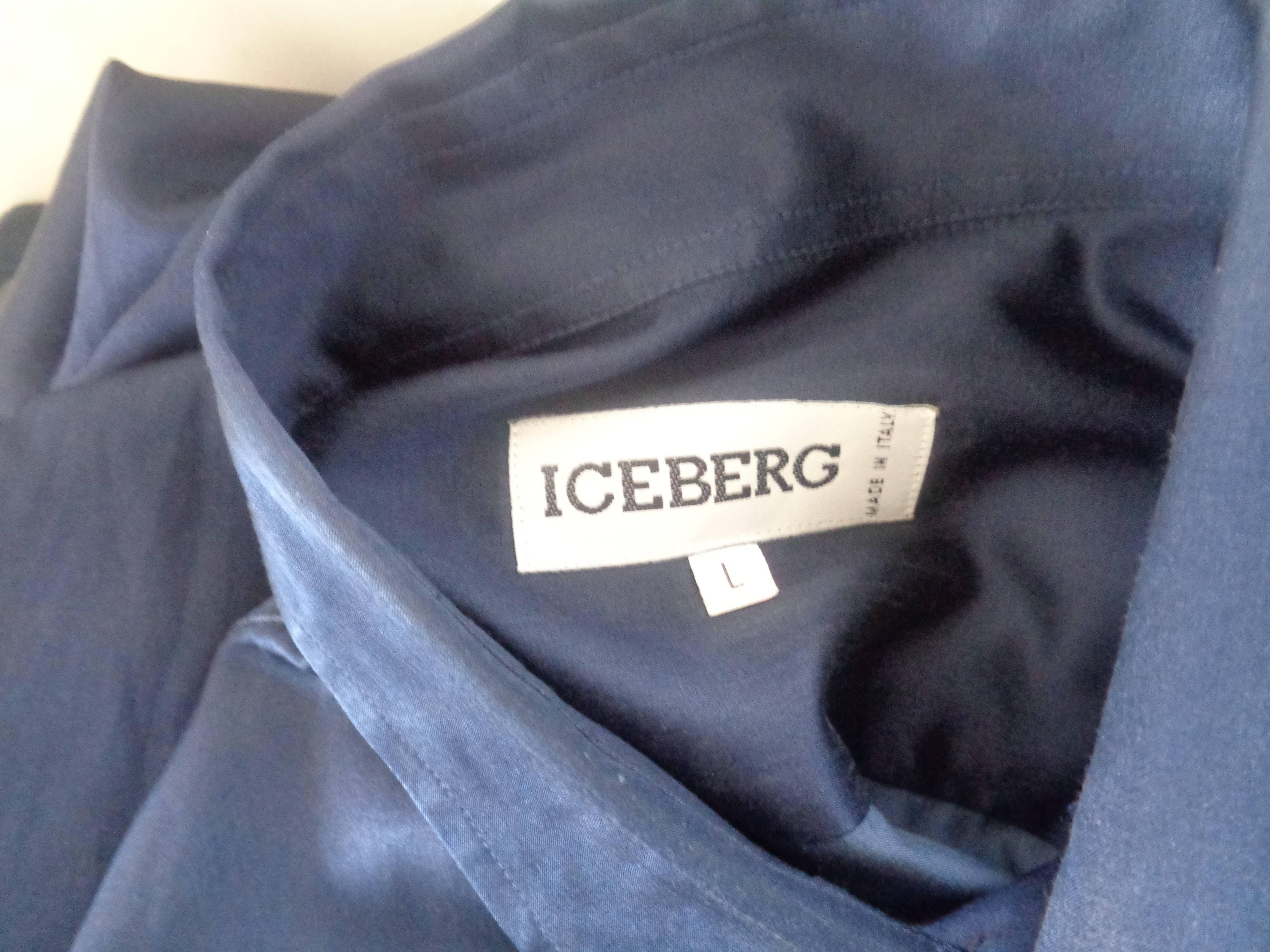 Black Iceberg Blu against Pollution silk Shirt