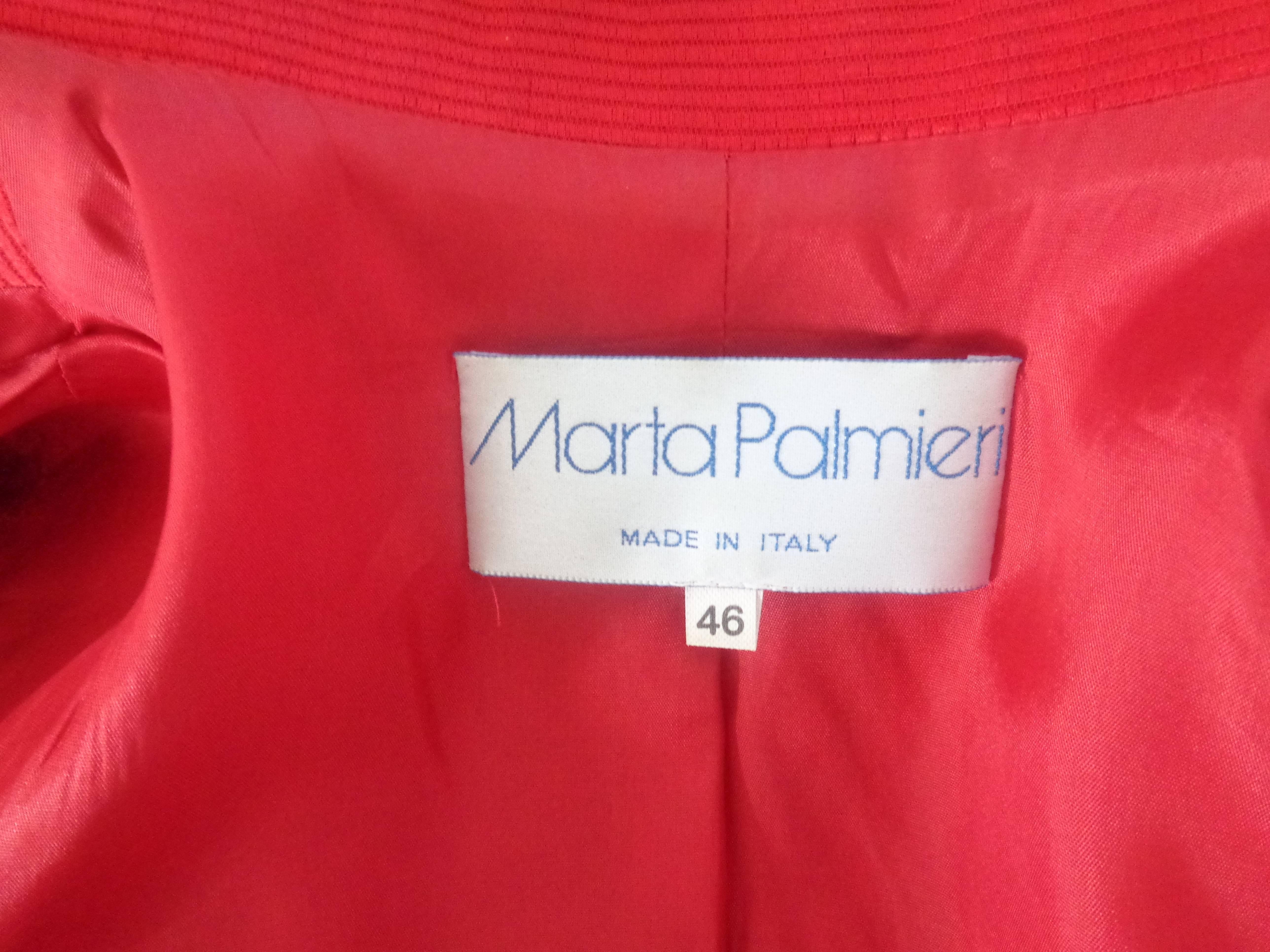 Marta Palmieri Red Jacket In Excellent Condition For Sale In Capri, IT