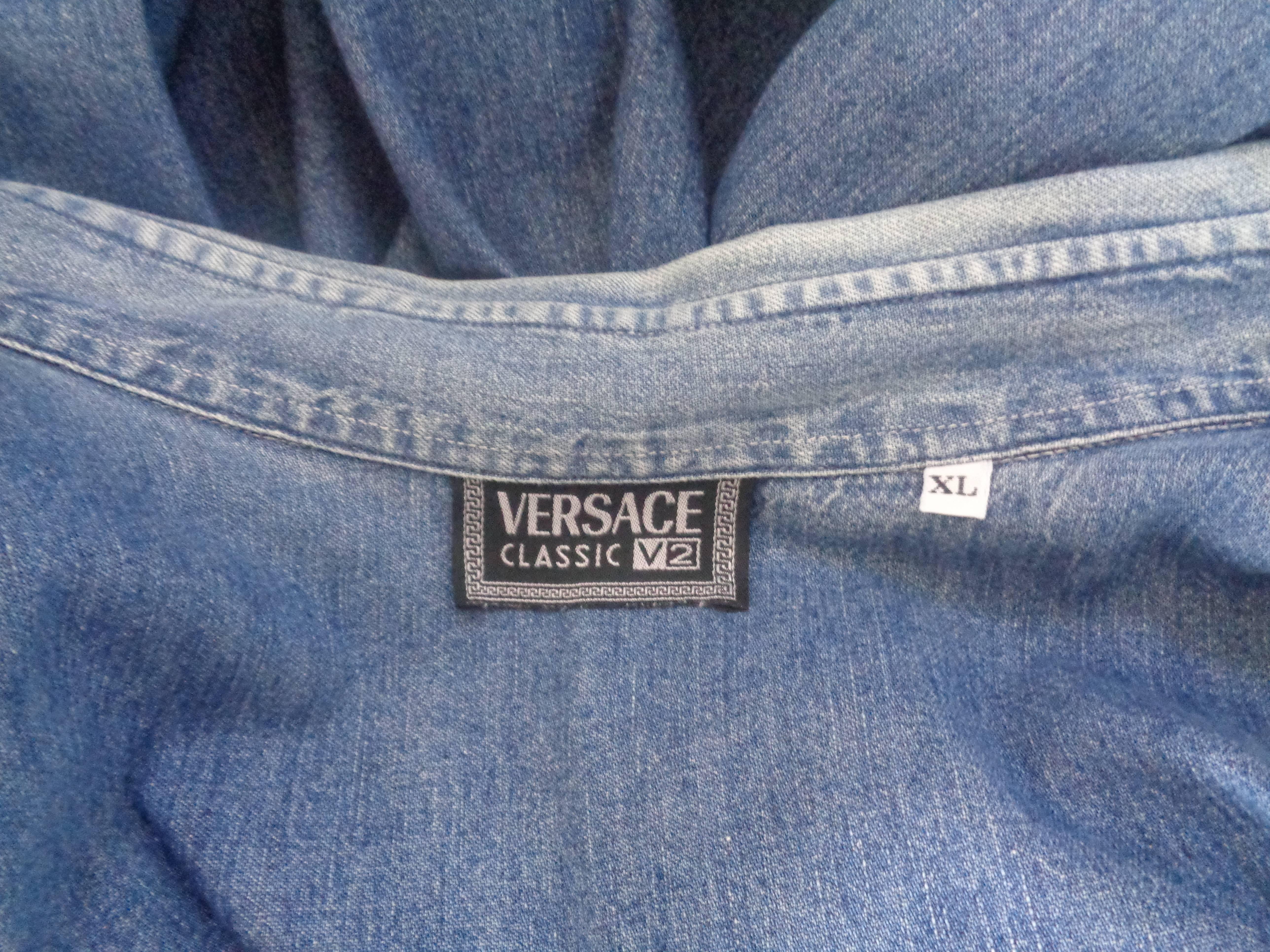 Versace Jeans Denim Shirt In Excellent Condition In Capri, IT