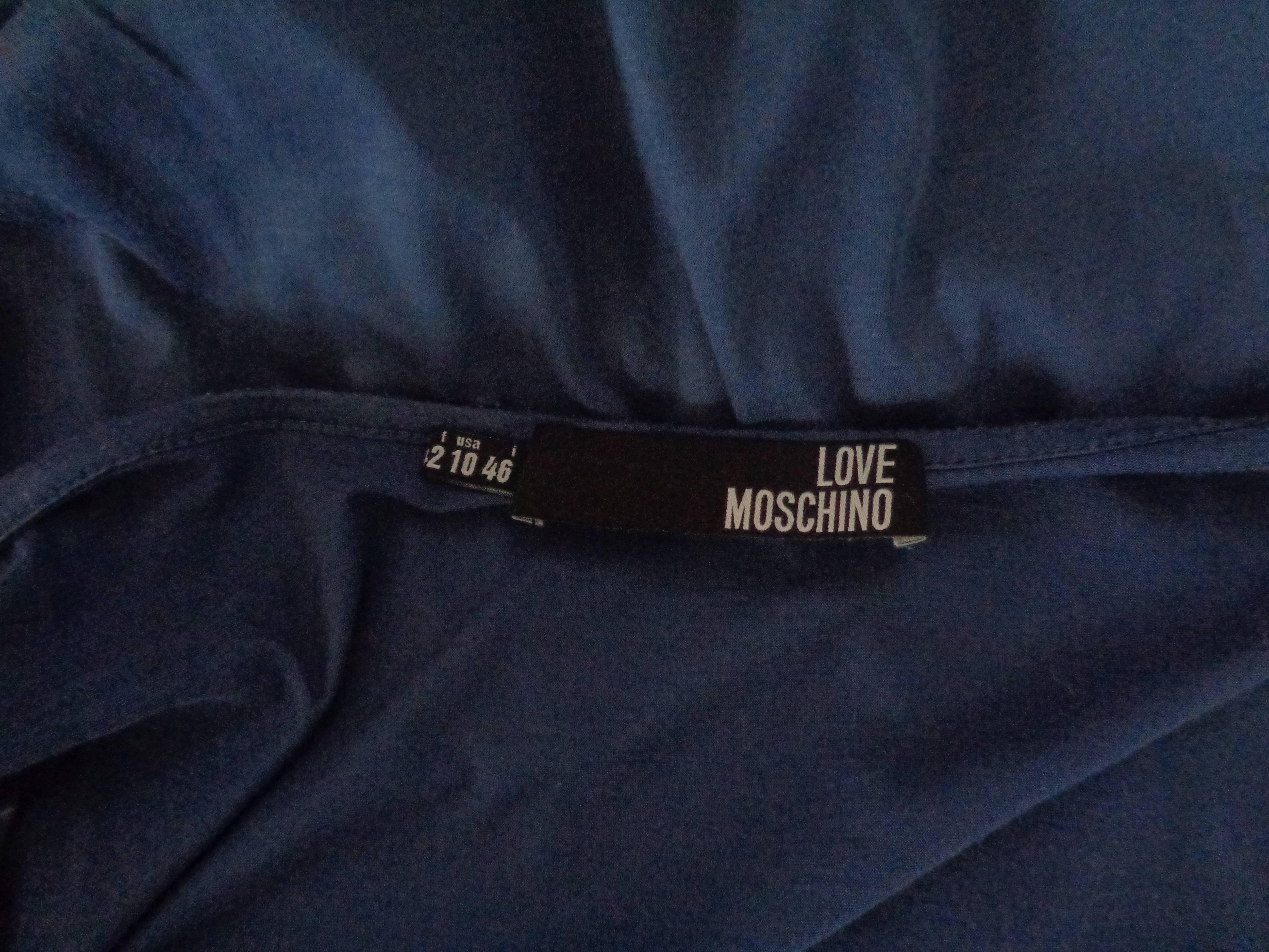 Moschino Blu Dancers Shirt In Excellent Condition In Capri, IT