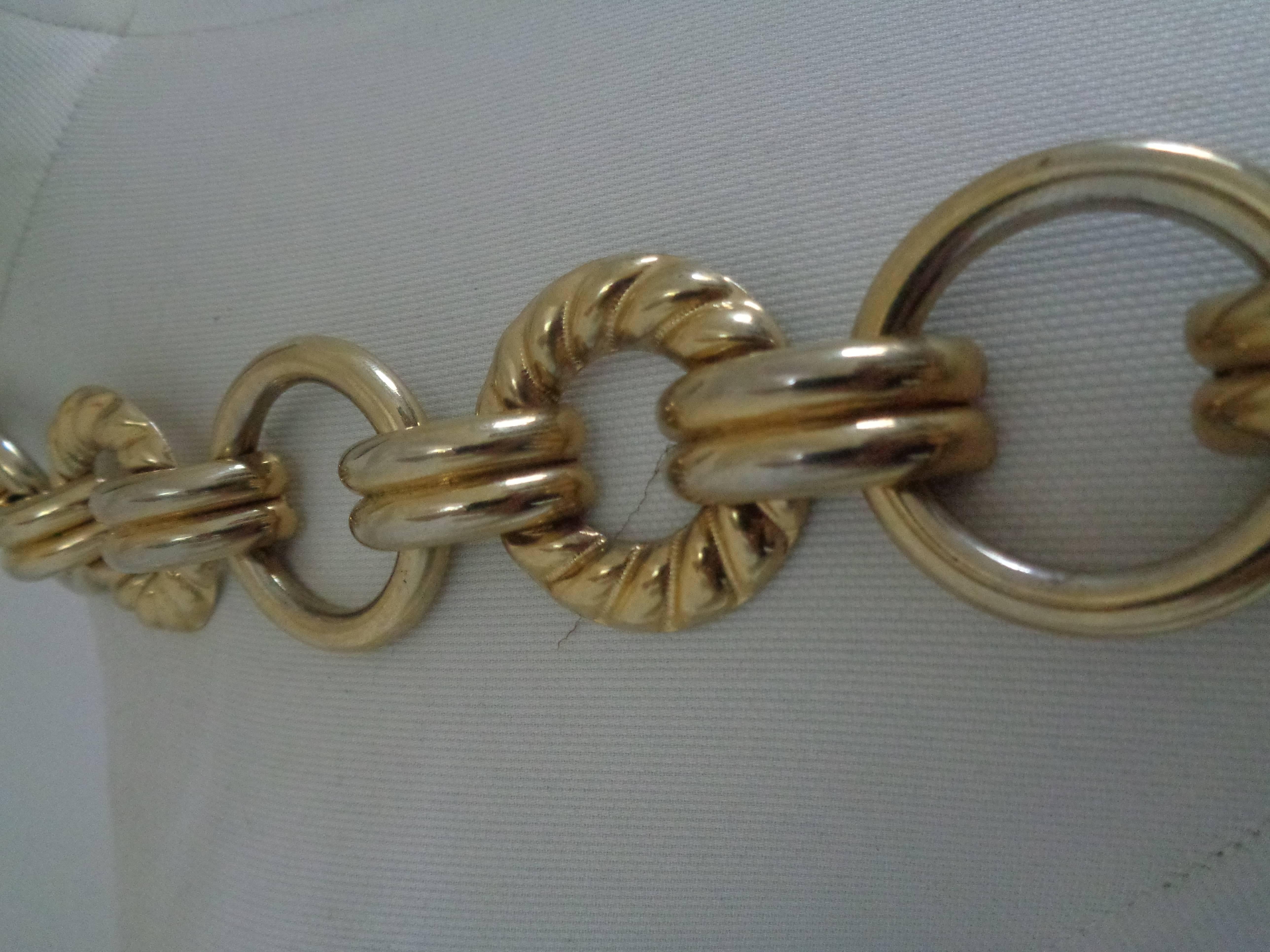 Vintage gold tone necklace In Excellent Condition For Sale In Capri, IT