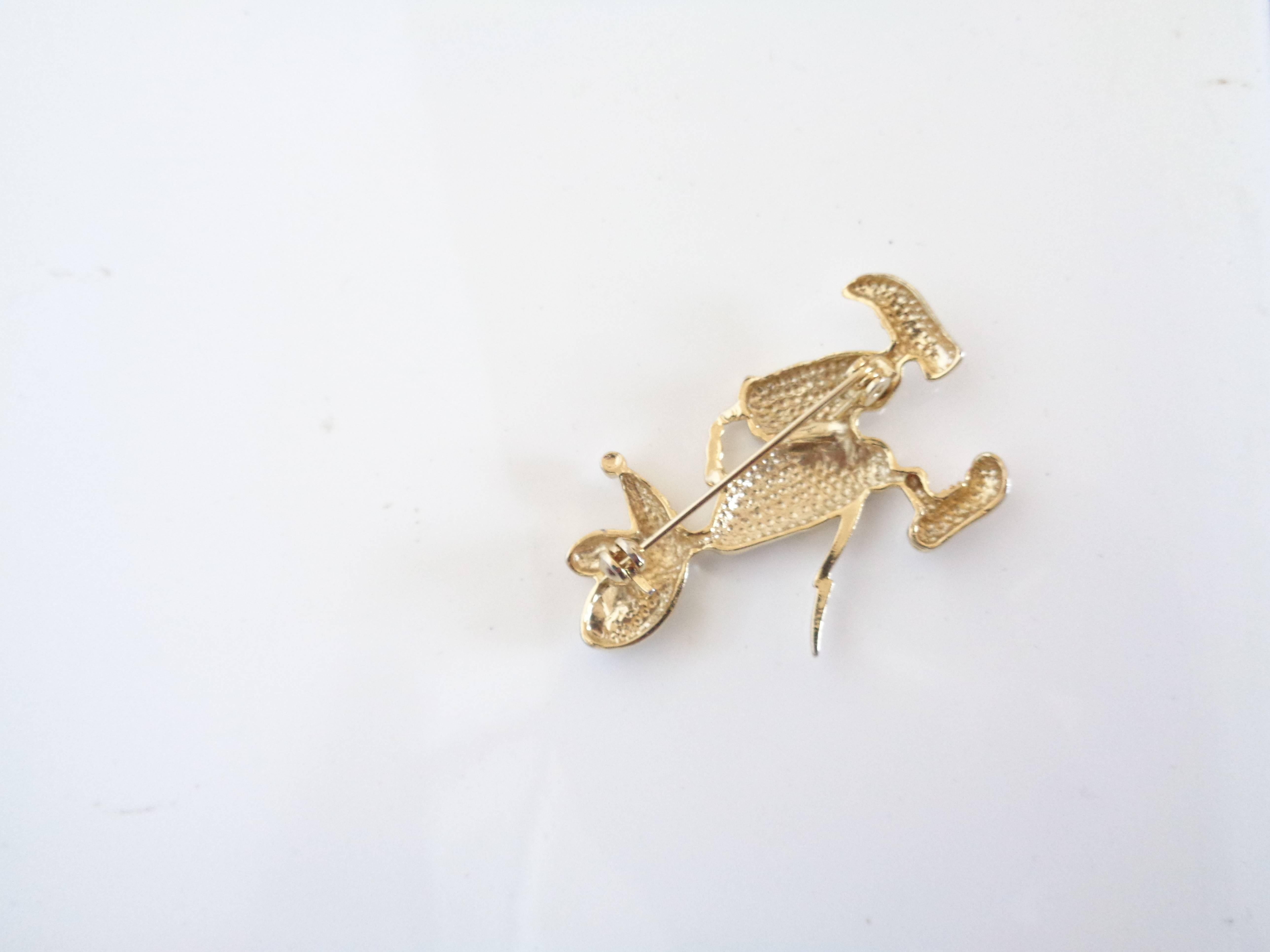 Women's or Men's Gold Tone Mouse Brooch Pin
