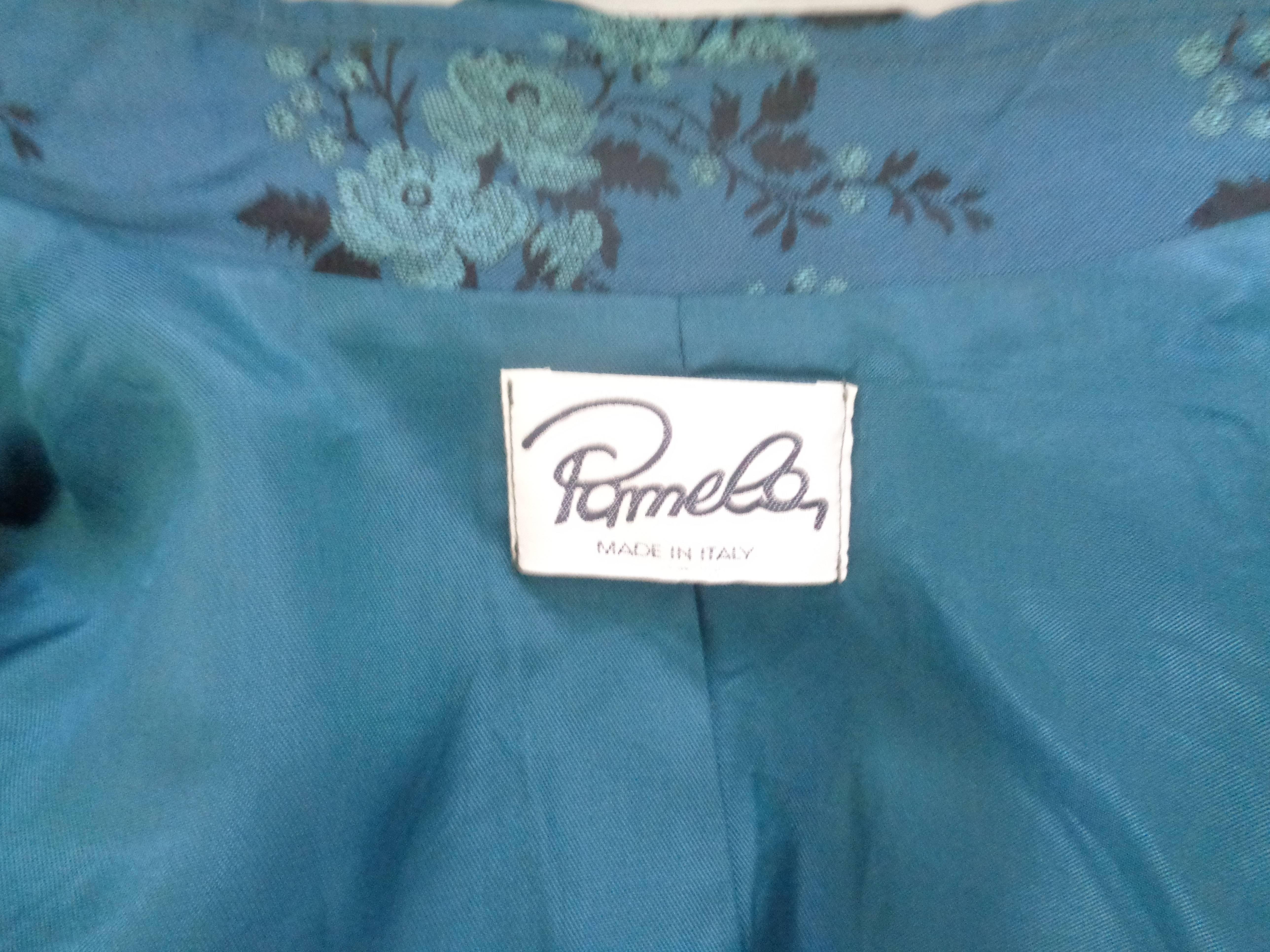 Black Pamela Flower embellished Blu jacket For Sale