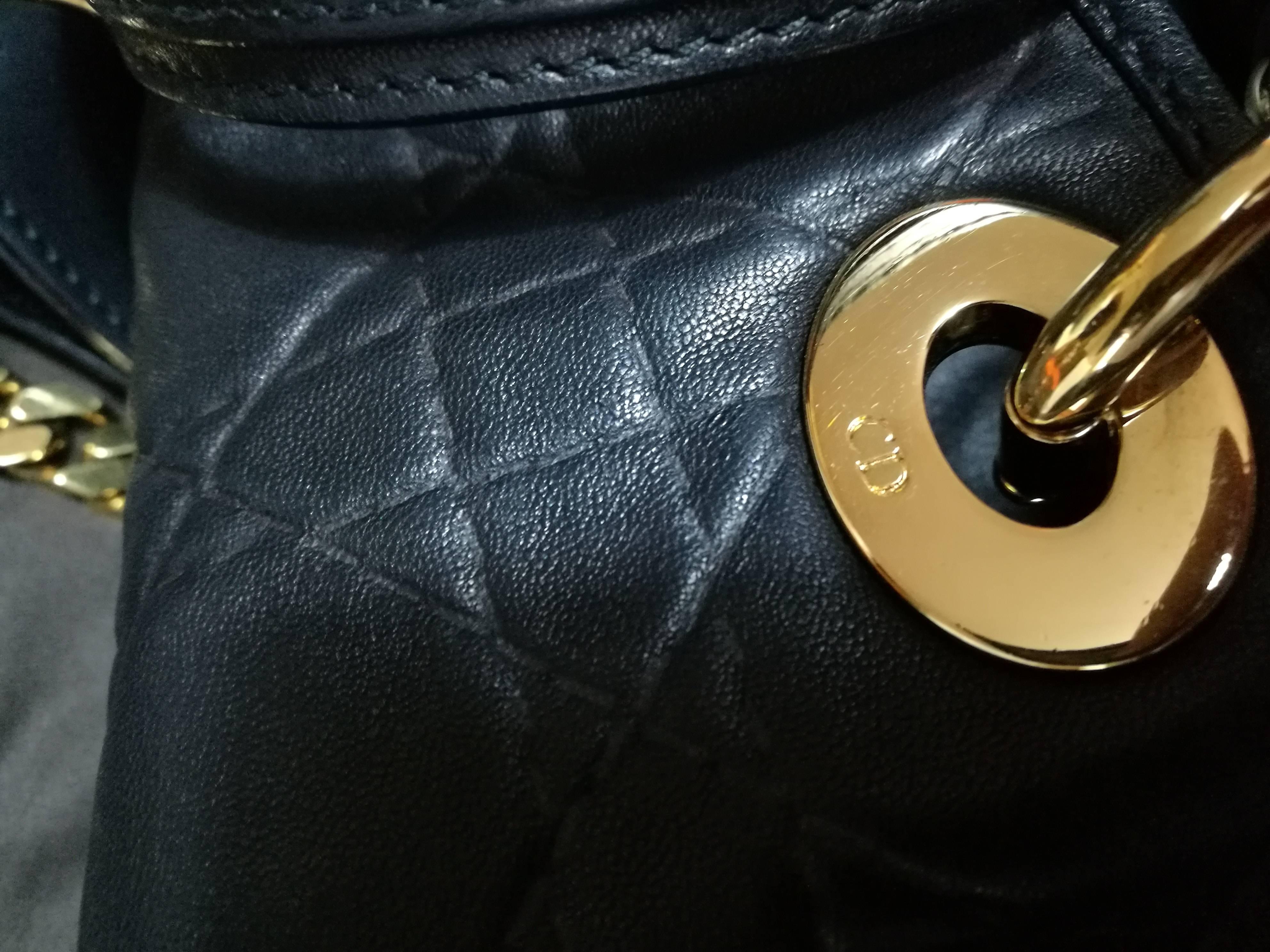Christian Dior Black Gold Tone Hardware Lady Dior Shoulder Bag 1