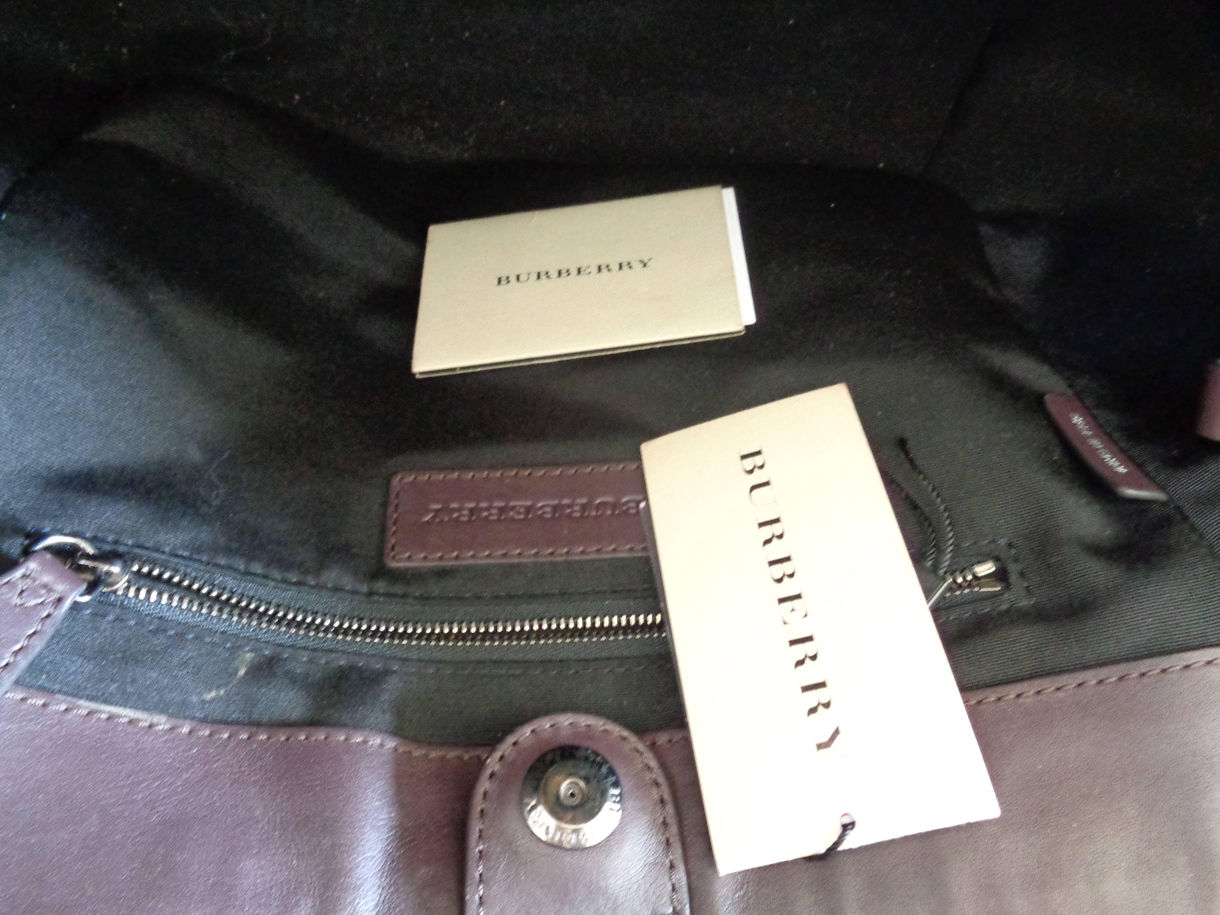 Burberry Dark Brown Leather Shoulder Bag 1
