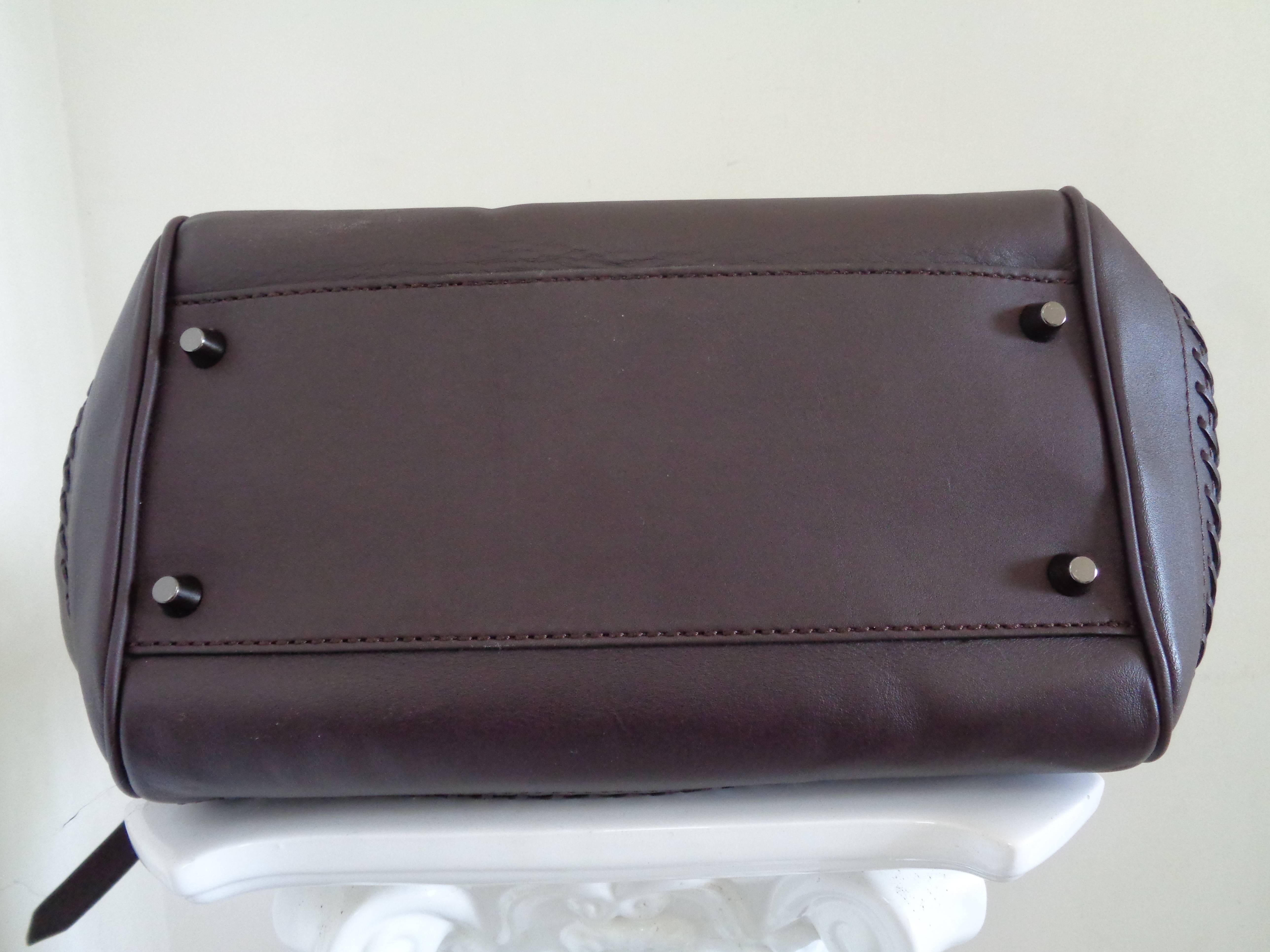 Burberry Dark Brown Leather Shoulder Bag 2