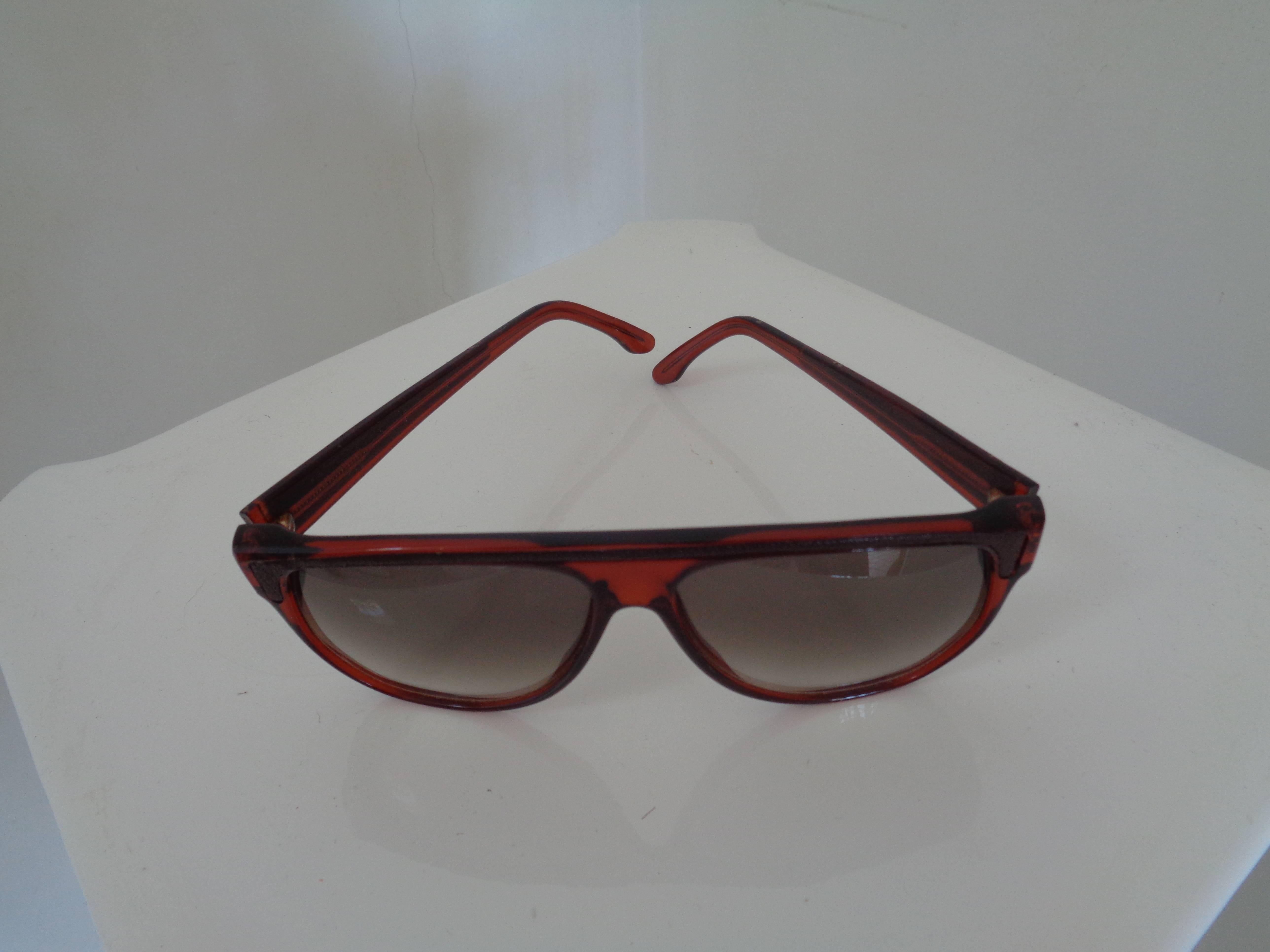 Black Trussardi Brown Sunglasses For Sale