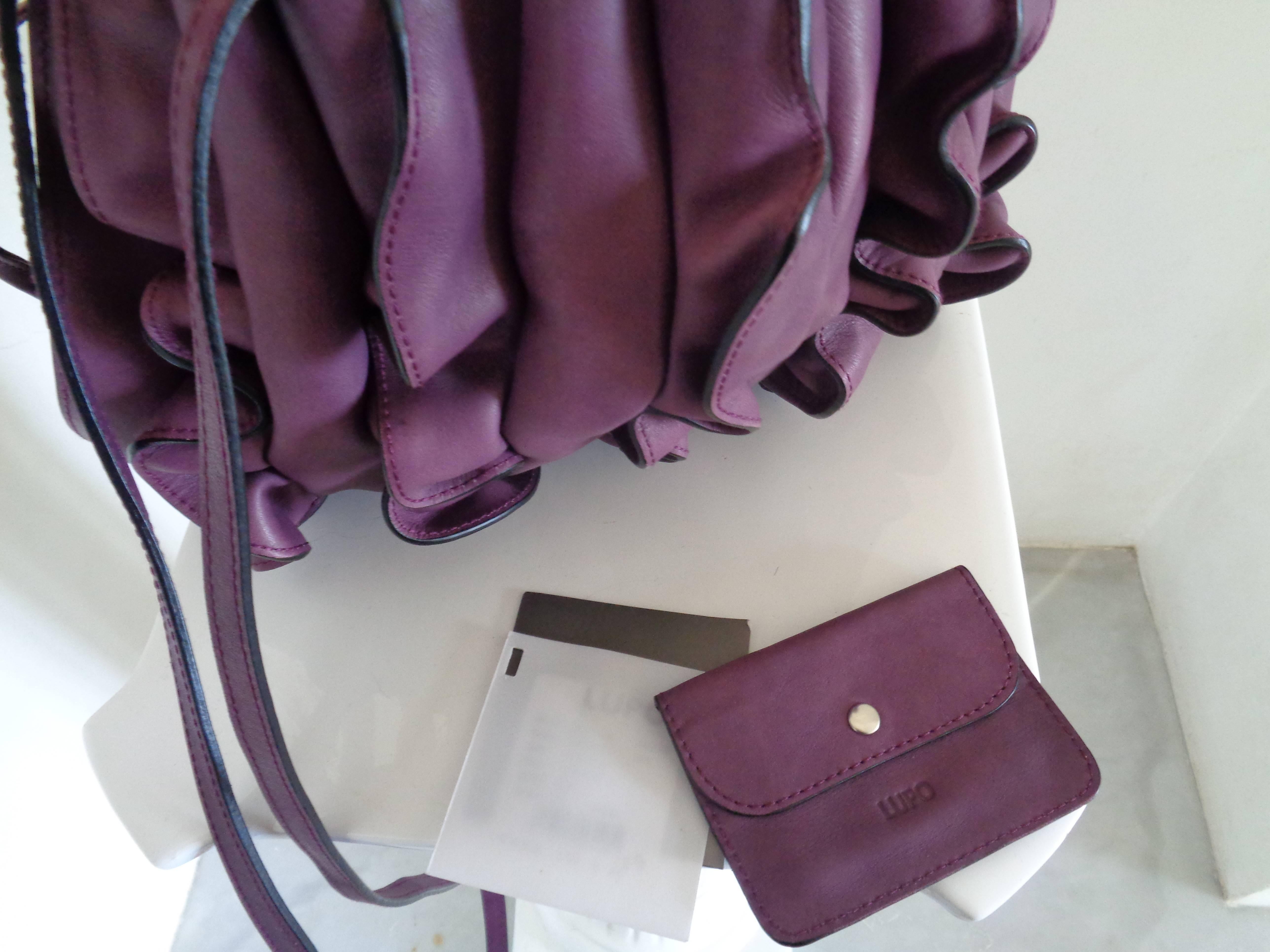 2013/2014 Fall-Winter Lupo Barcelona Purple Leather Bag In New Condition In Capri, IT