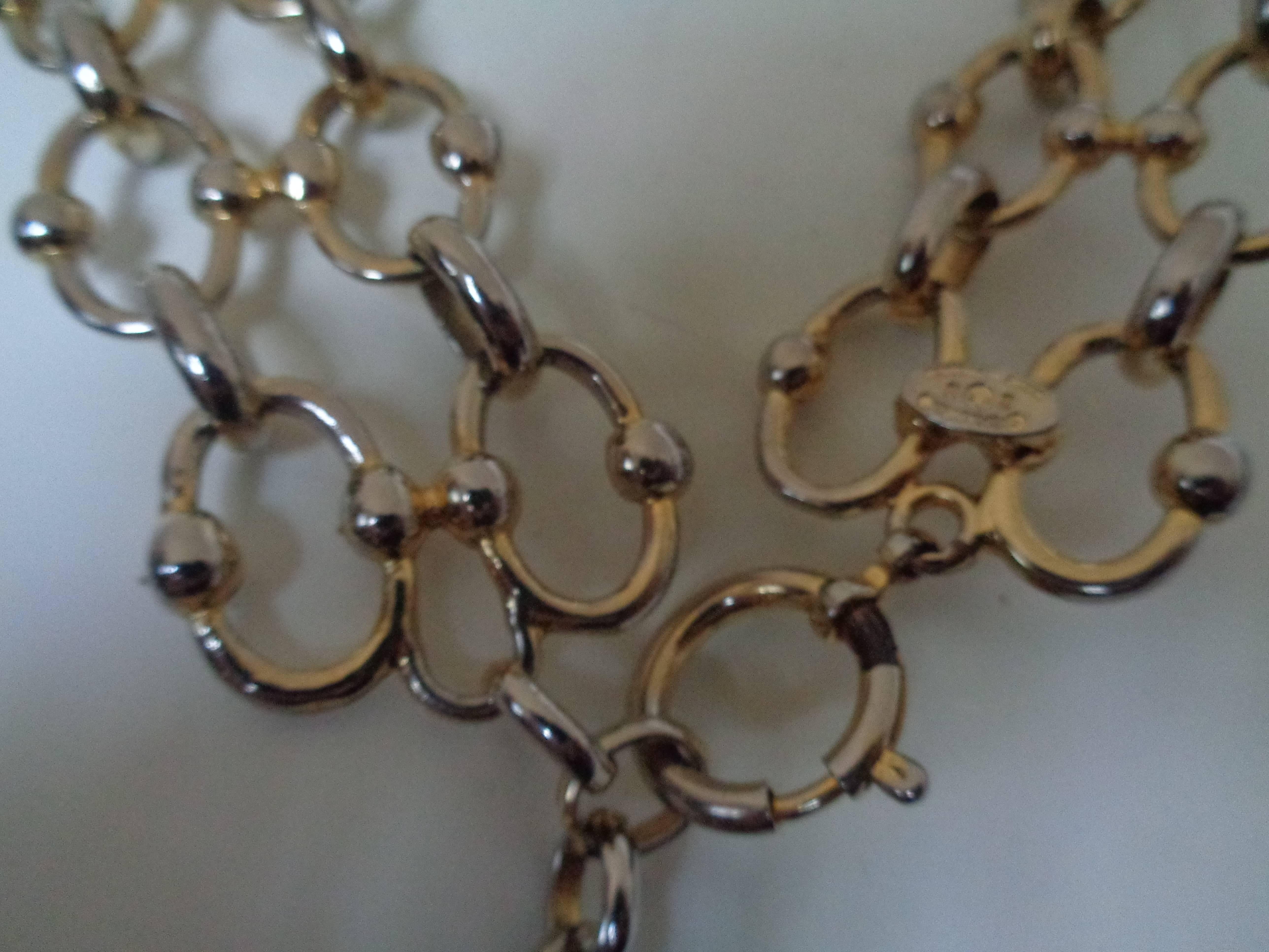 Women's or Men's 2003 Yellow and White Gold tone Belt / Necklace