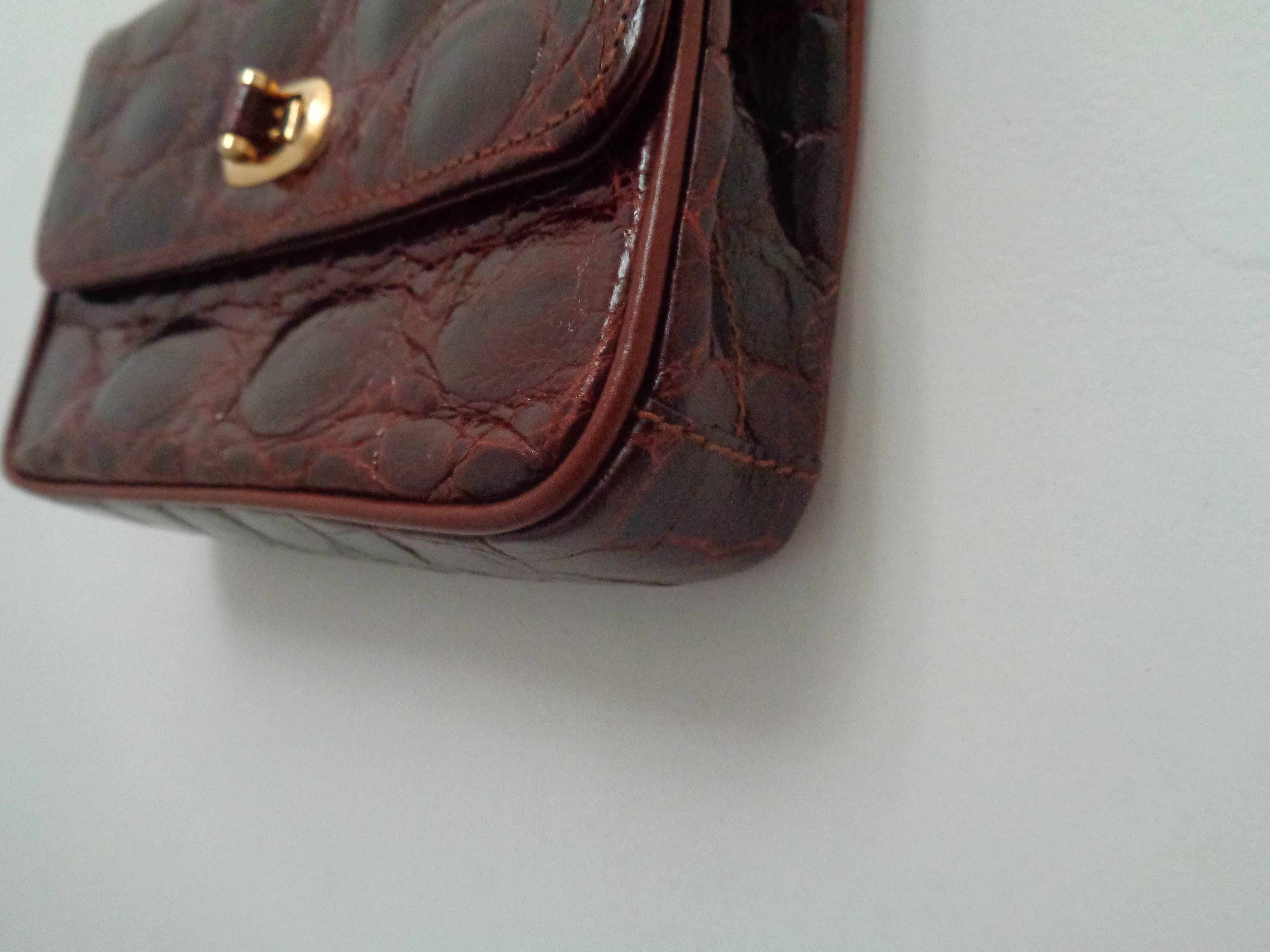 Black 1980s Brown Leather Shoulder Bag