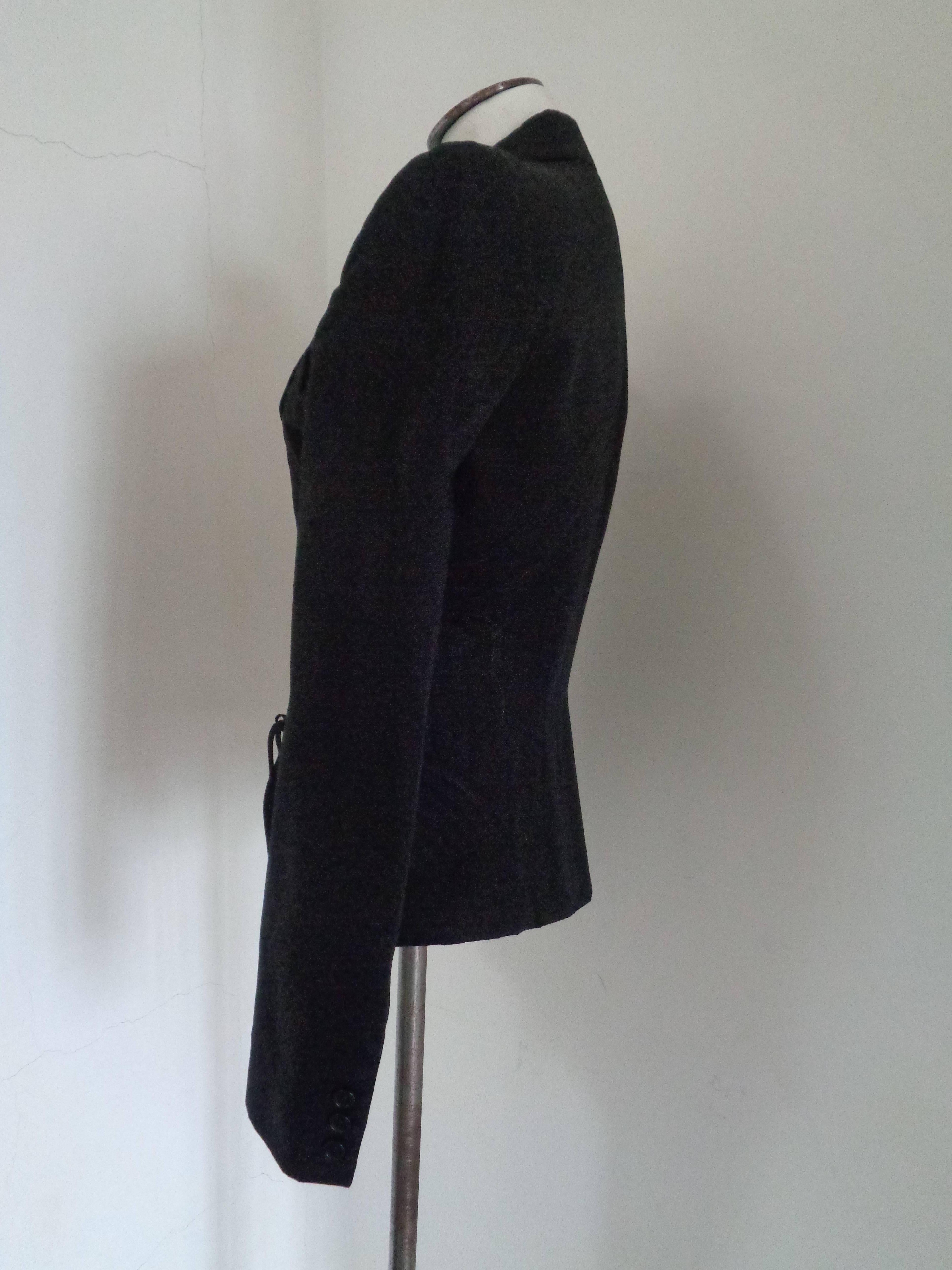 Alexander McQueen black cotton jacket In Excellent Condition In Capri, IT