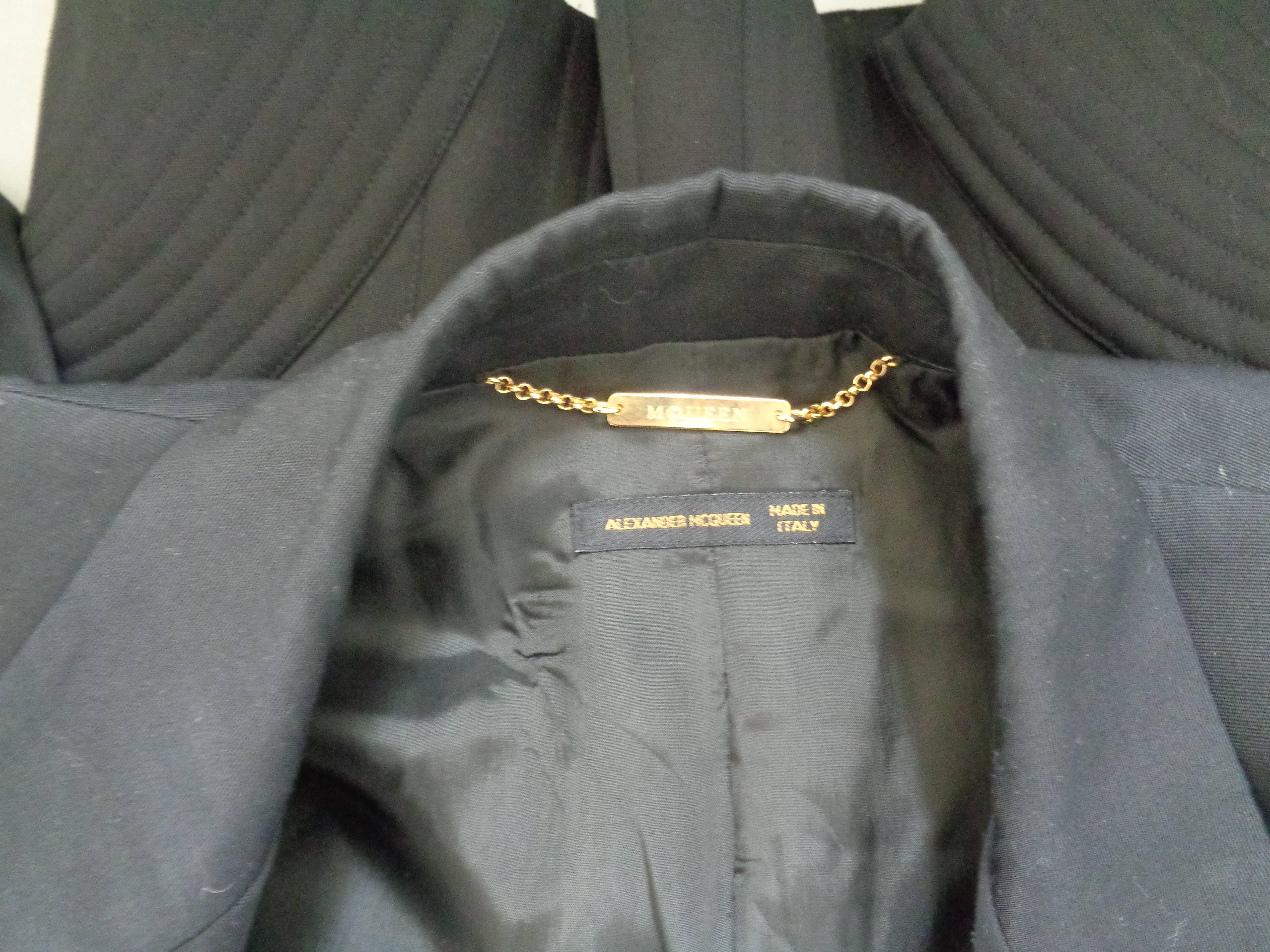 Alexander McQueen black cotton jacket 1