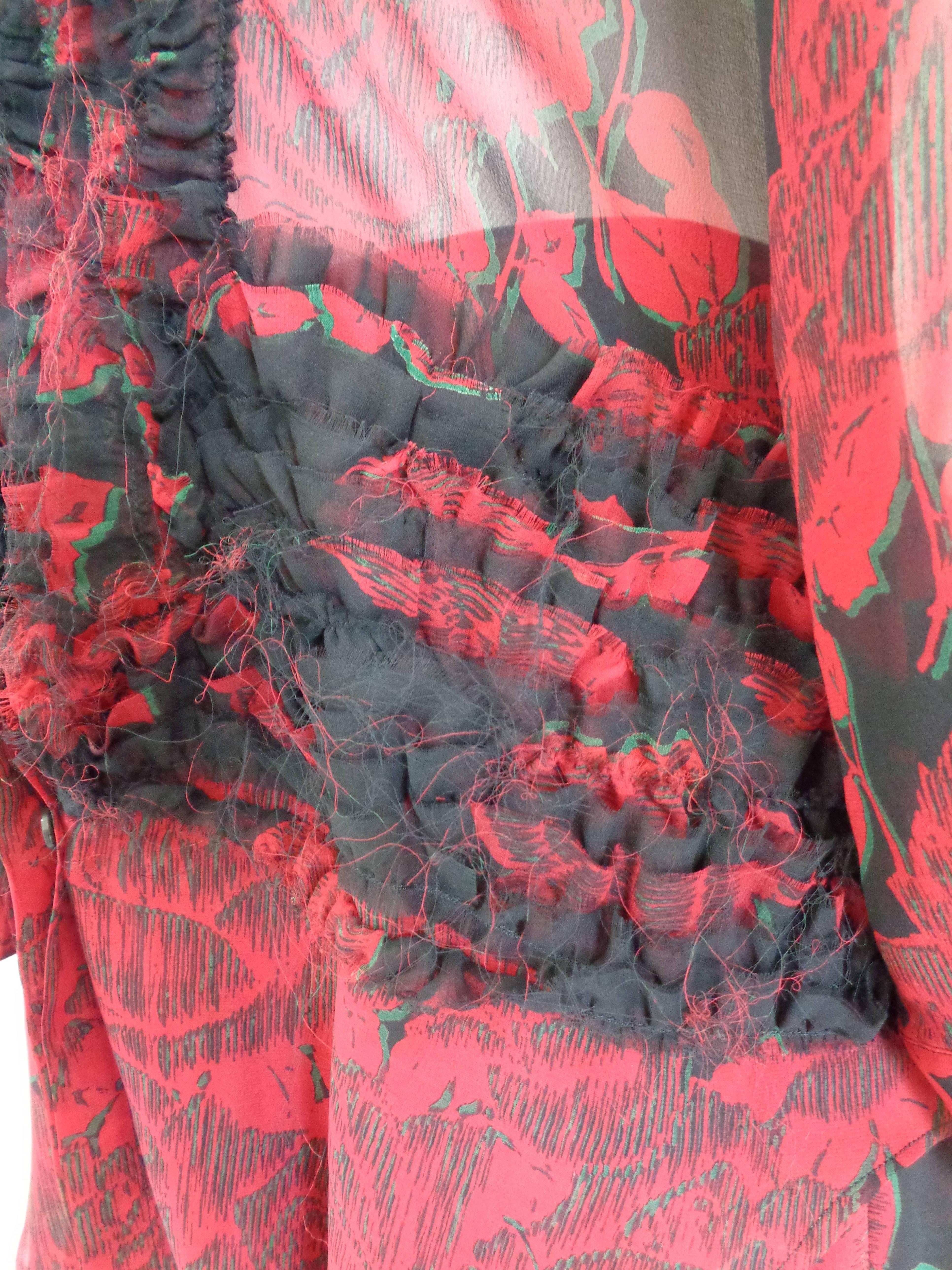 Alexander McQueen shirt skirt silk suit 2