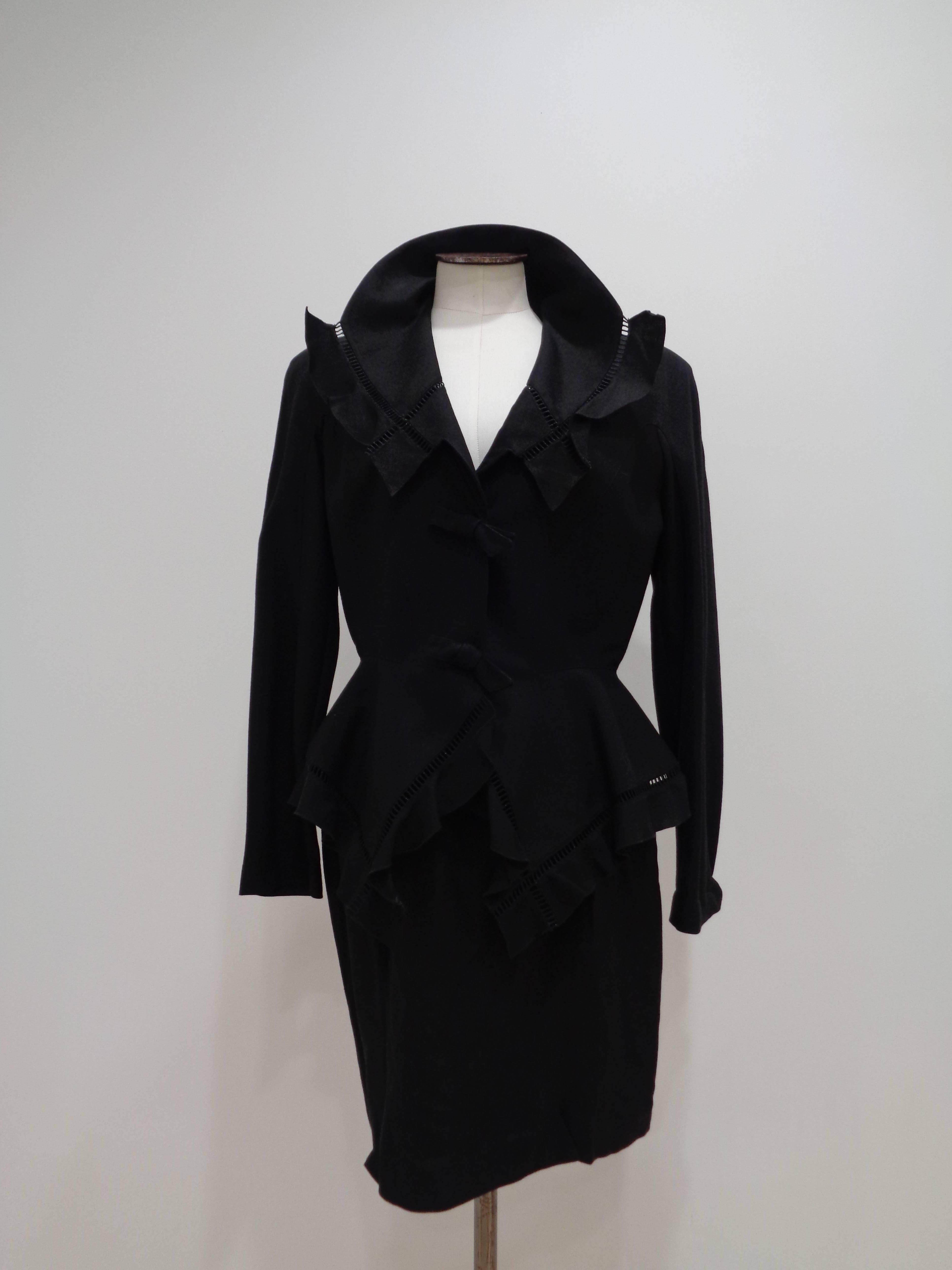 Thierry Mugler Black skirt suit

size 42