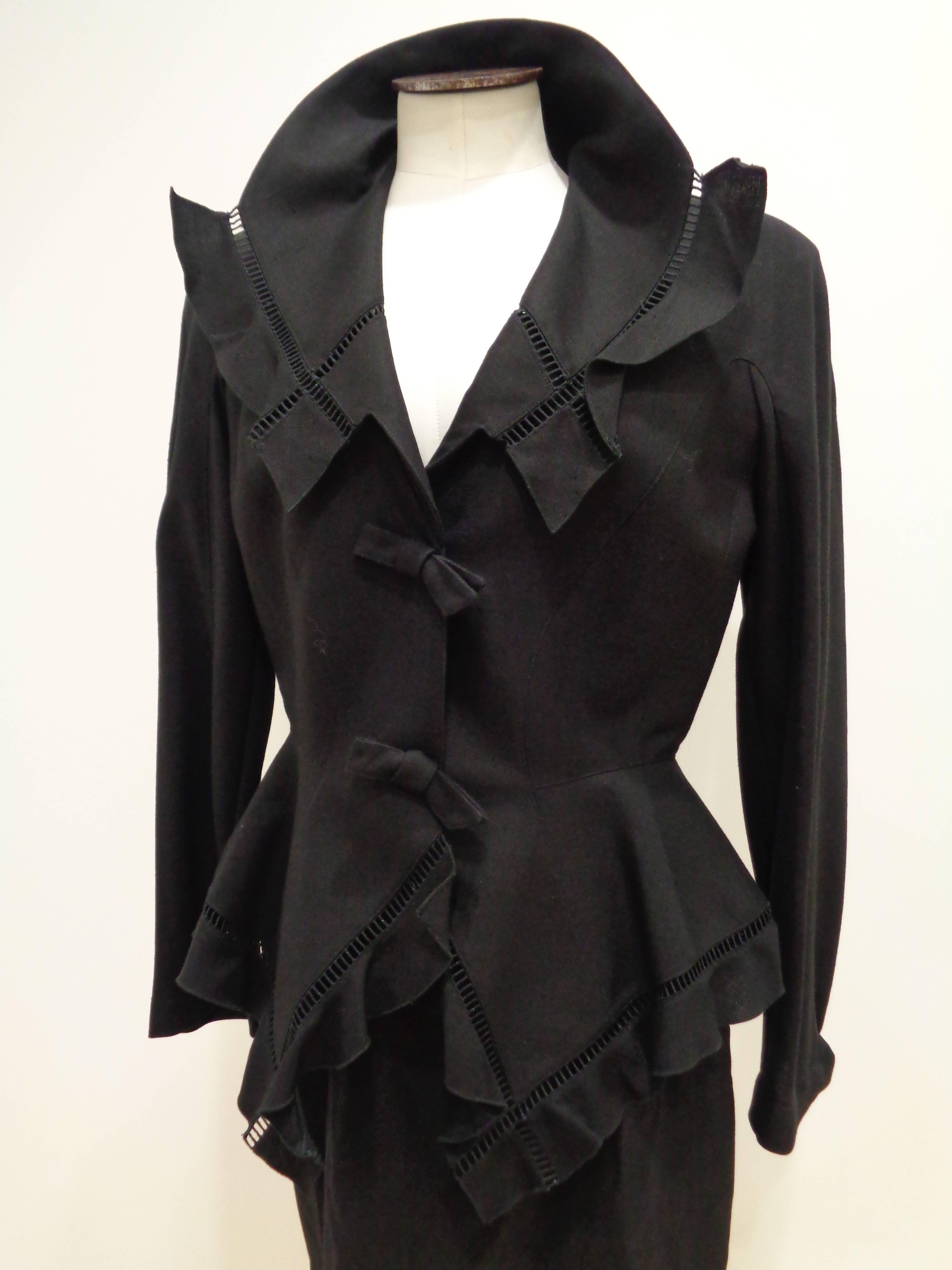 Thierry Mugler Black skirt suit In Excellent Condition In Capri, IT