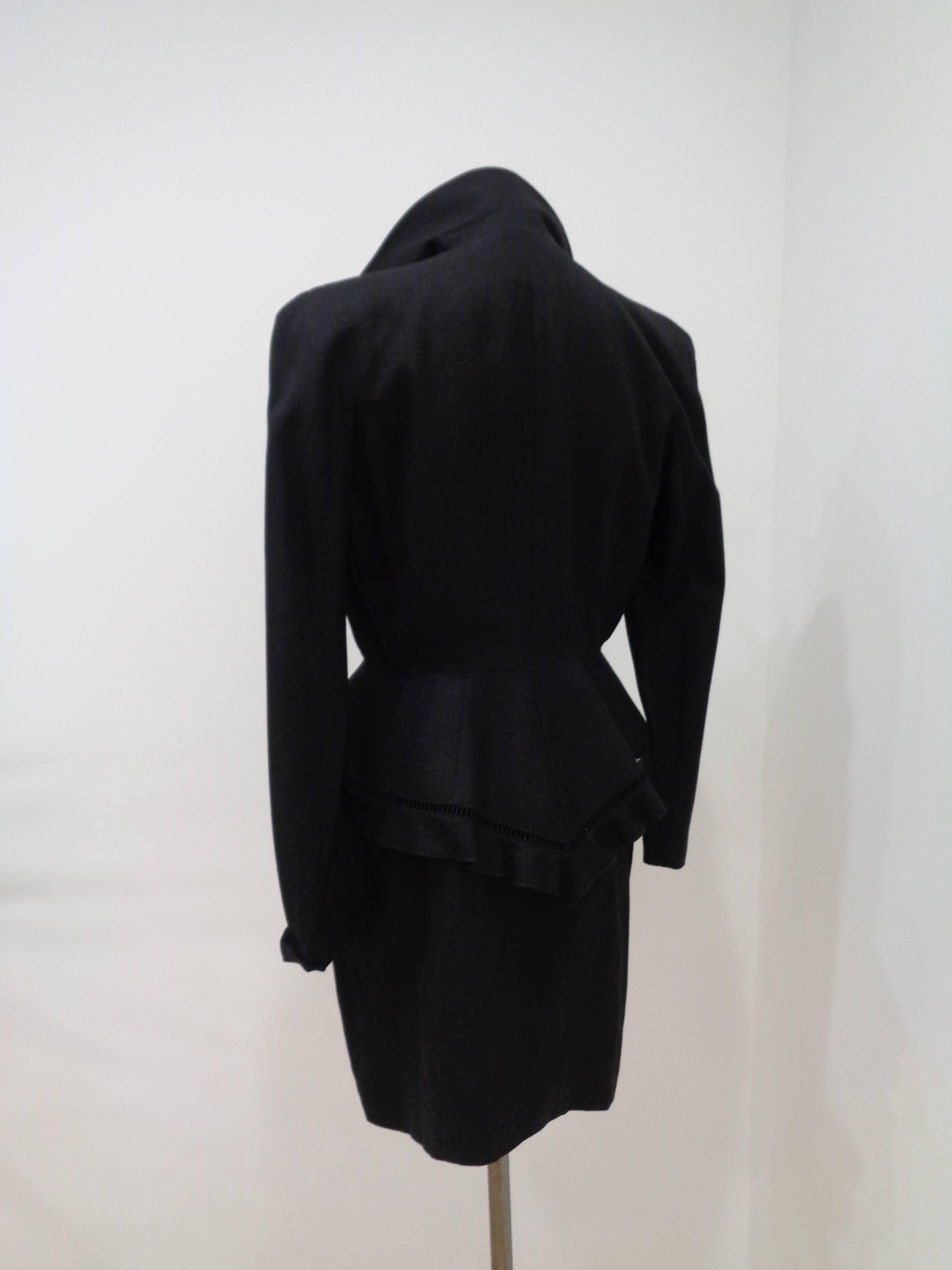 Women's or Men's Thierry Mugler Black skirt suit