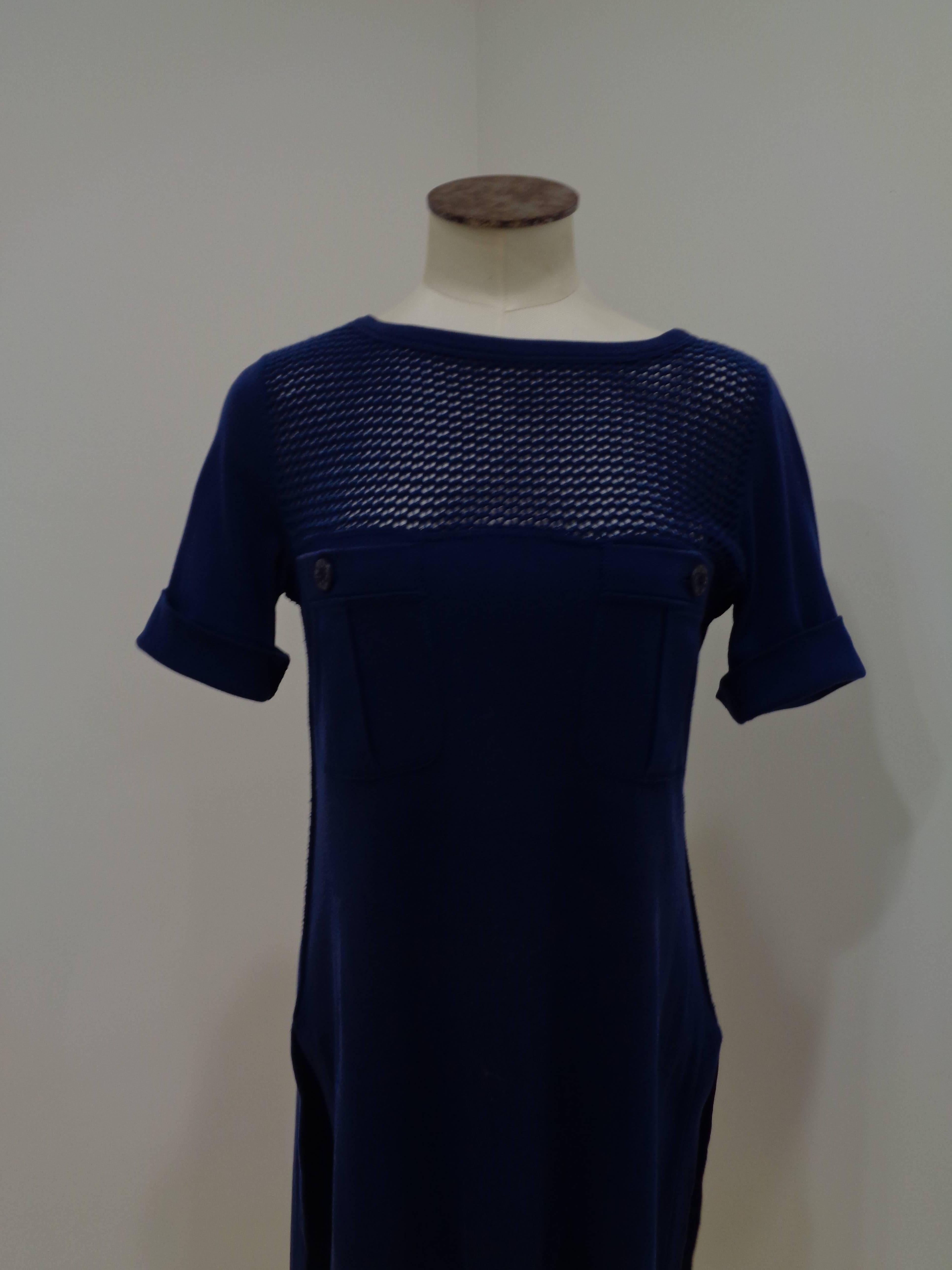 Sonia Rykiel blu dress For Sale at 1stDibs