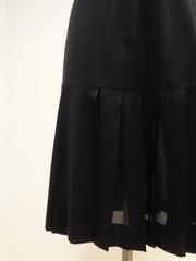 Chanel Vintage 1980s Schwarzer Durchsichtiger Rock Größe S/M Made in France