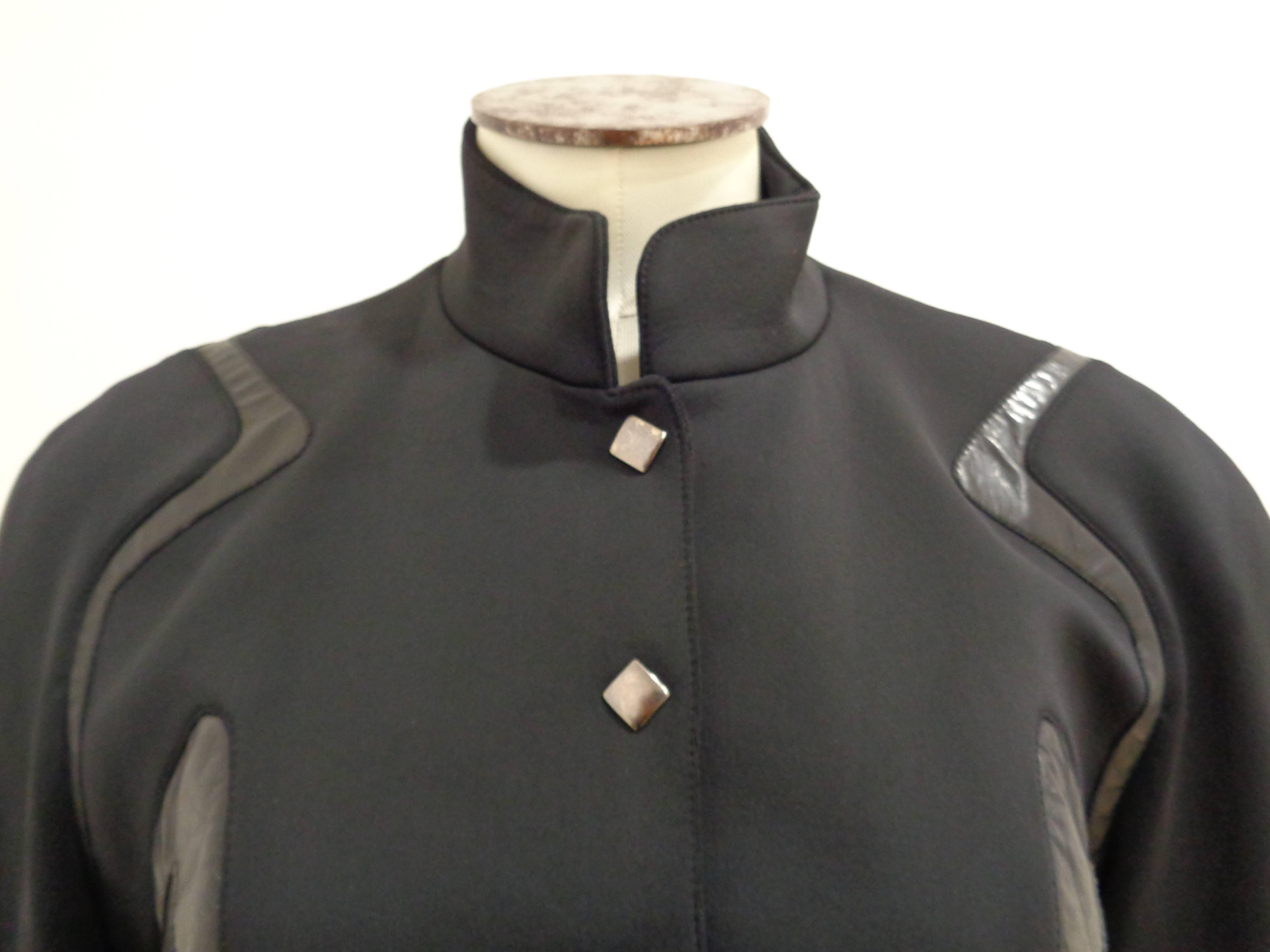 Thierry Mugler Trademark Black Jacket In Excellent Condition For Sale In Capri, IT