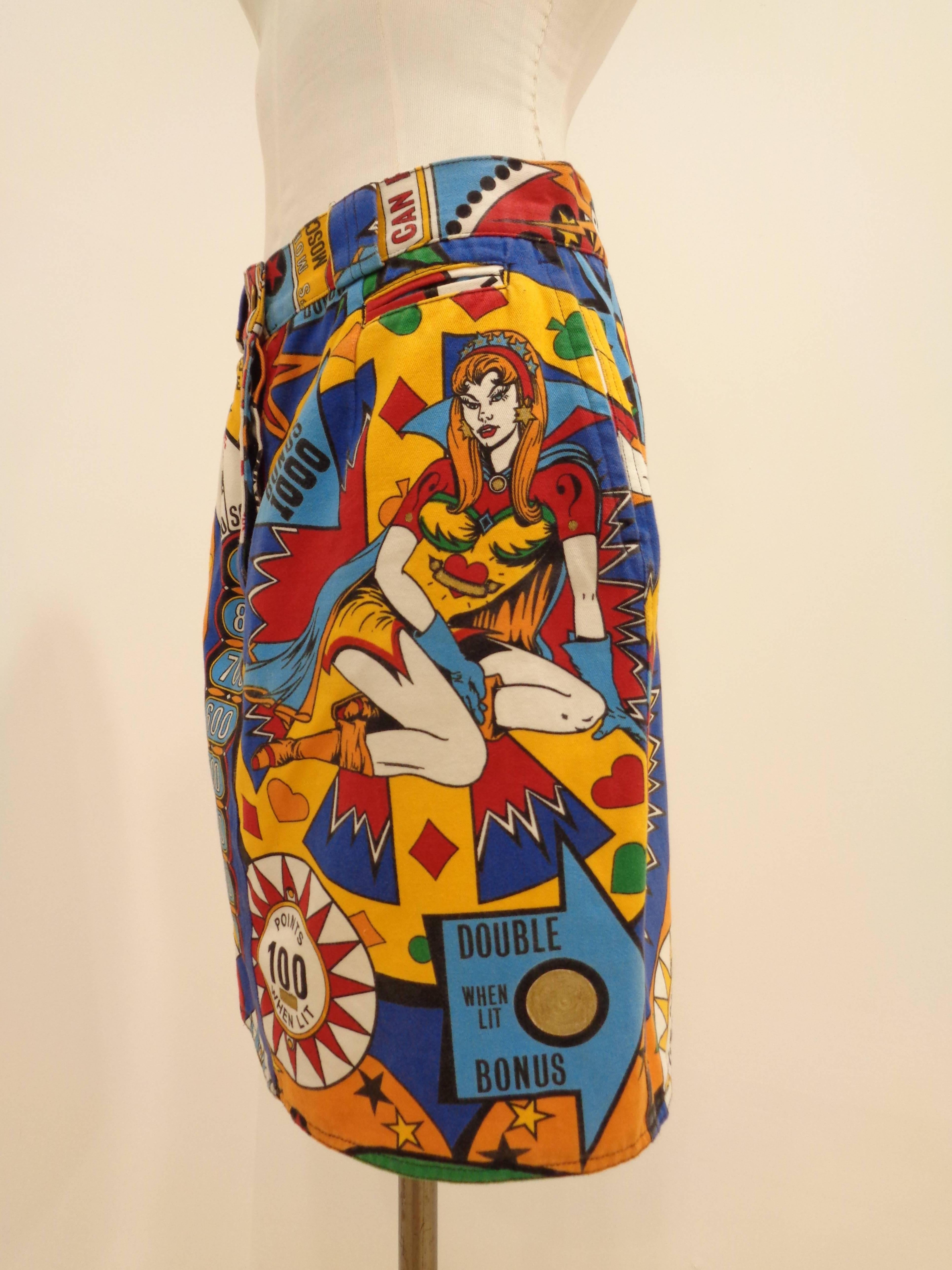 Moschino Pinball print Vintage Skirt

Totally made in italy in italian size range 44