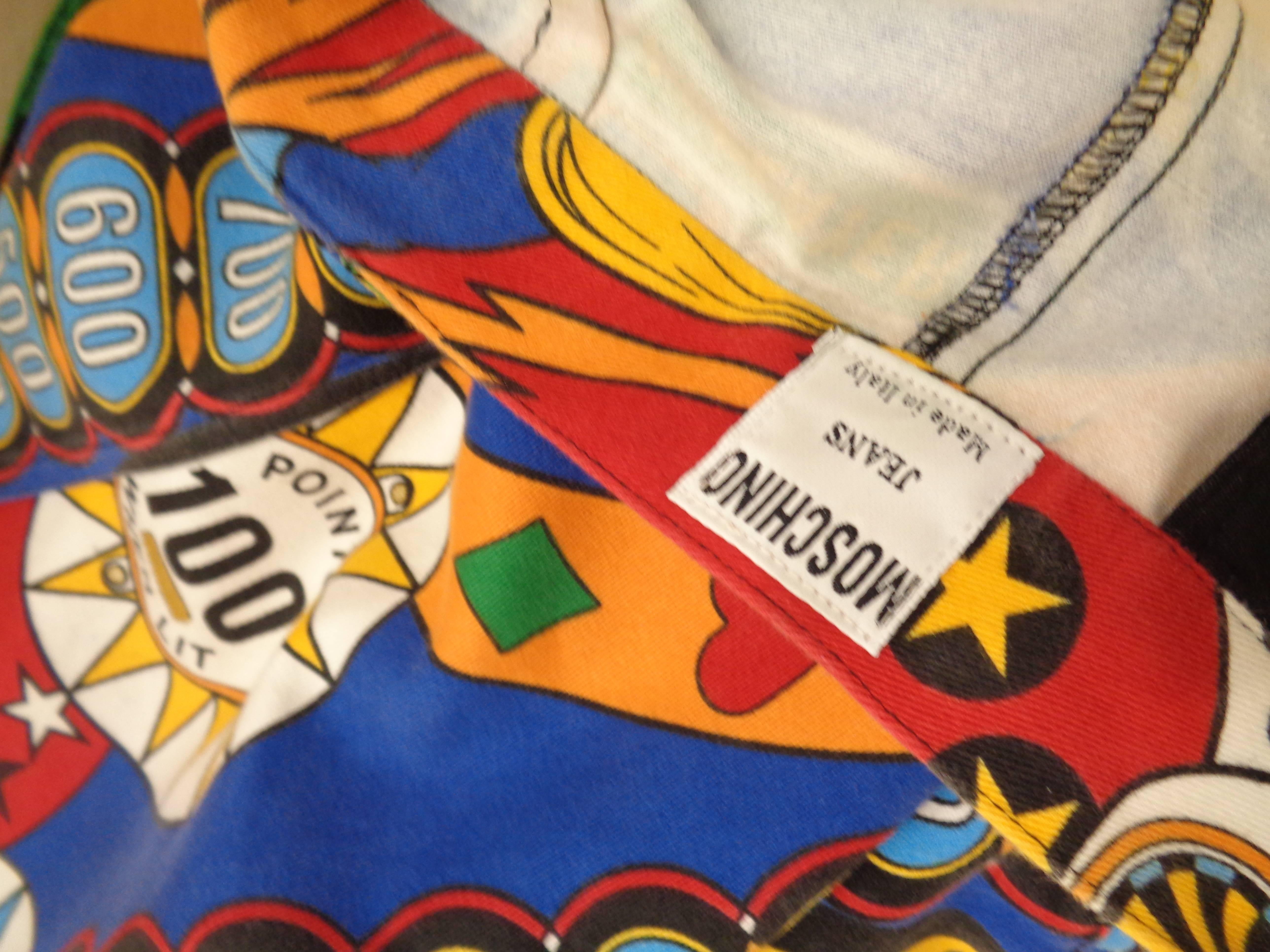 Moschino Pinball print Vintage Skirt In Excellent Condition In Capri, IT