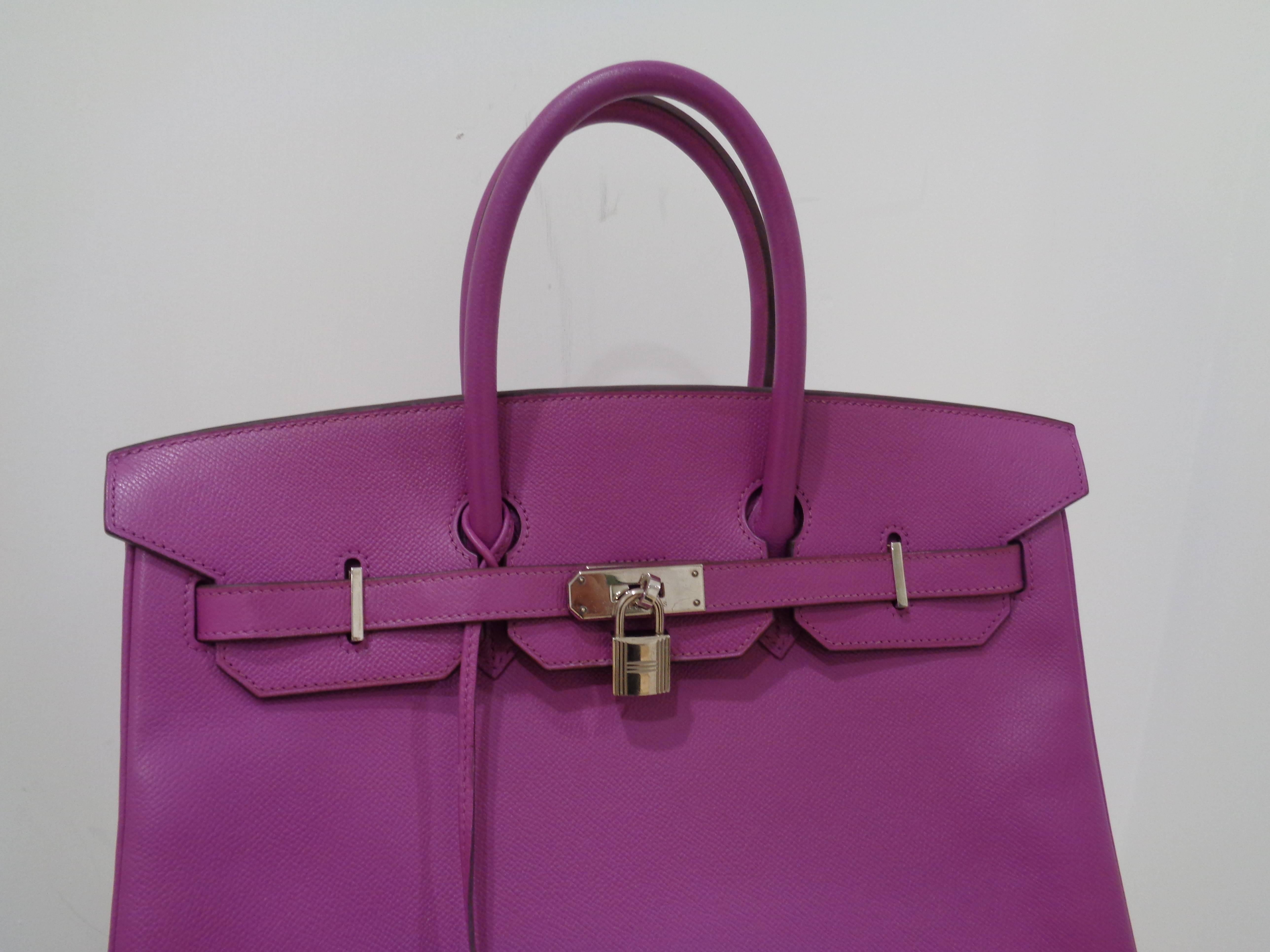 hermes purple bag