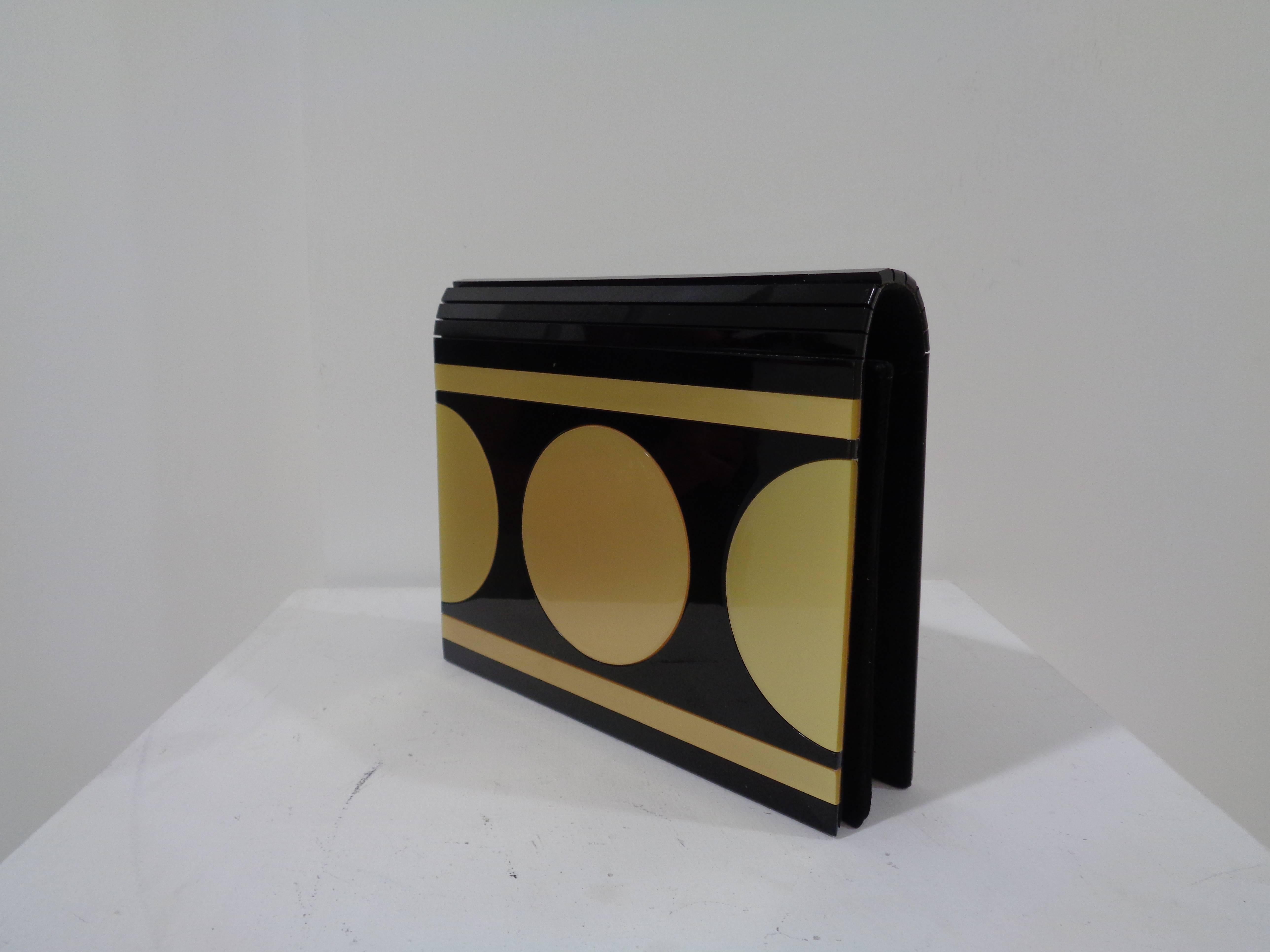 Black Valentino Garavani black and gold tone bag