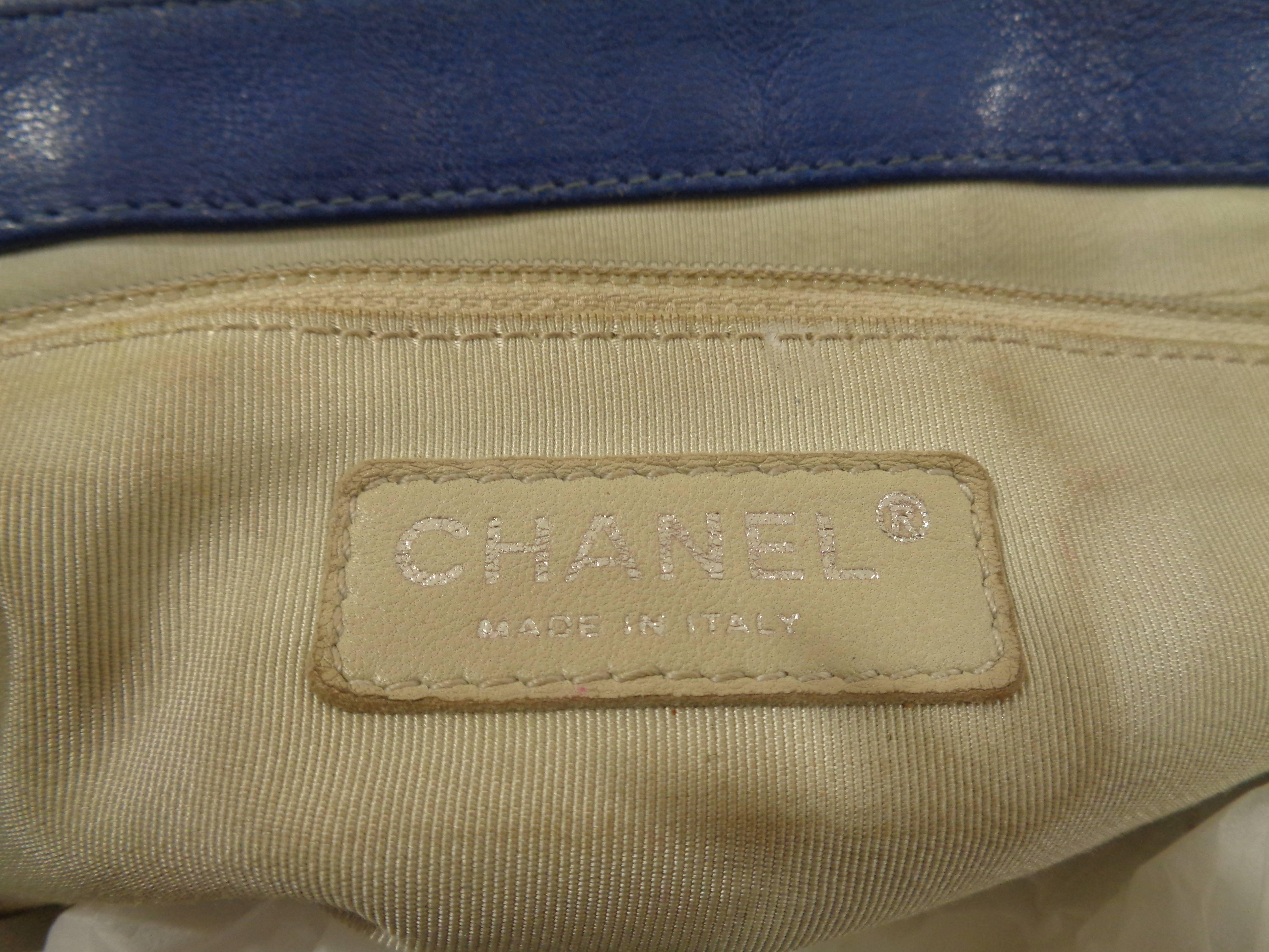 Chanel Blu Silver Tone hardware Shoulder Bag 1