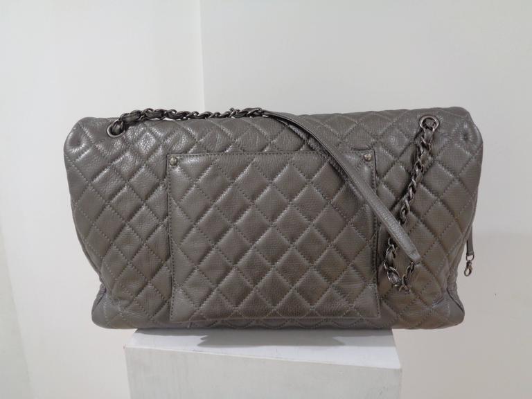 Chanel Silver Maxi Extra Large Shoulder Bag at 1stDibs chanel silver