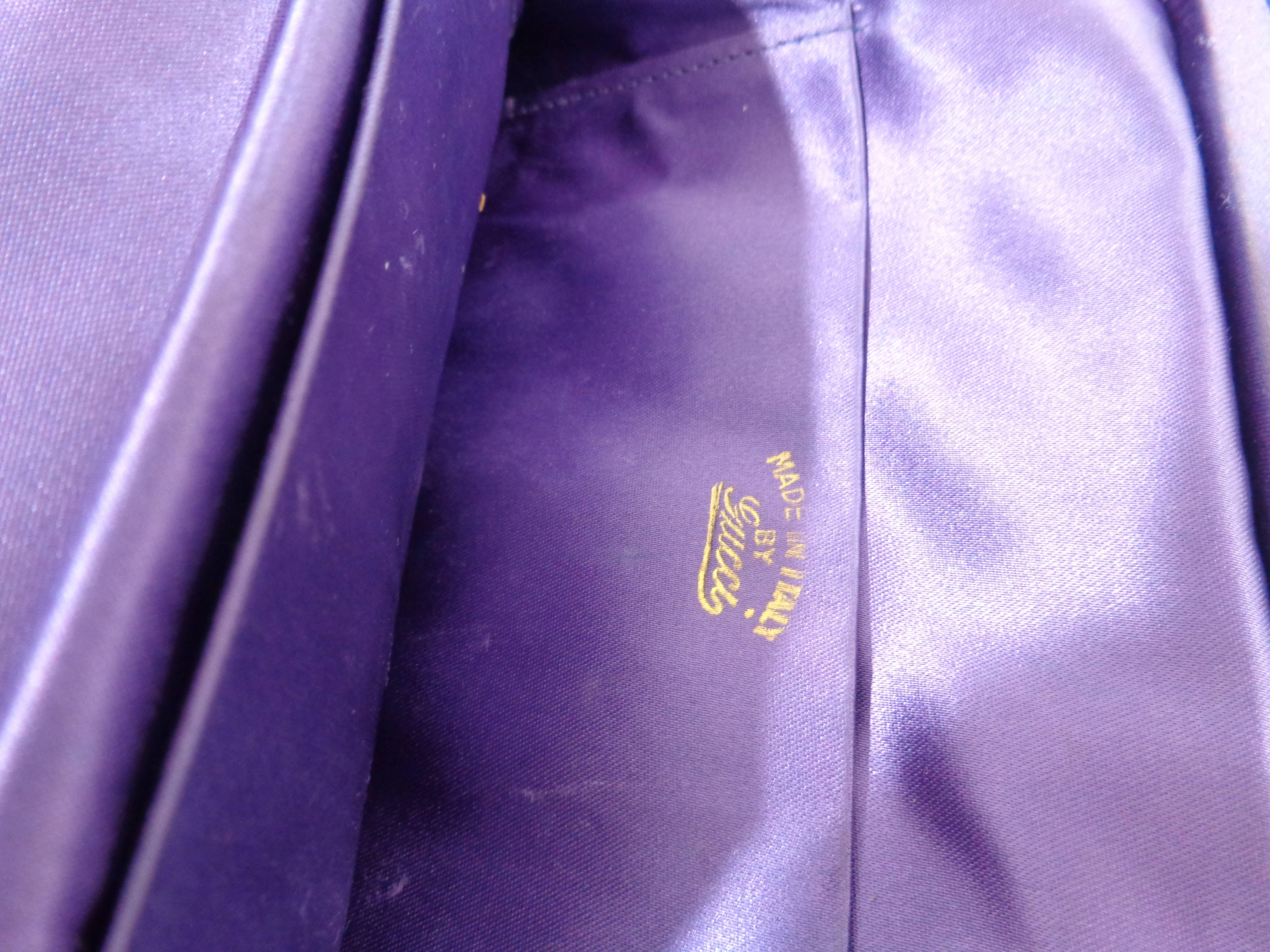 Gucci purple velvet vintage bag In Good Condition In Capri, IT