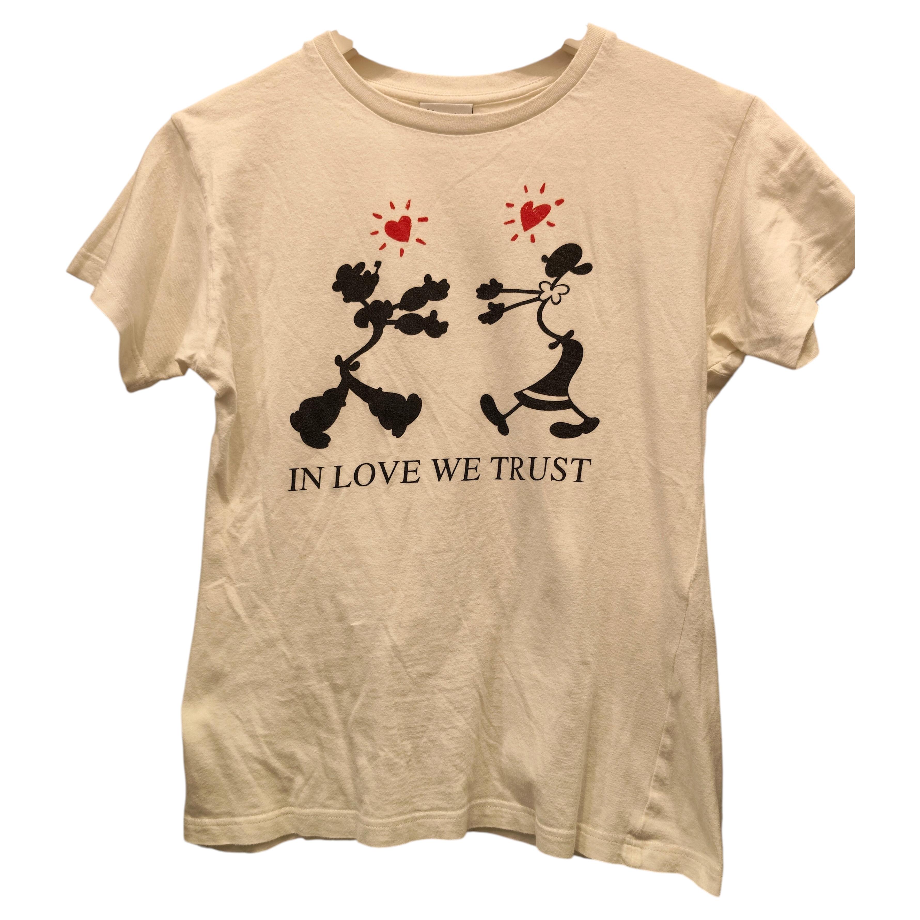1990s Moschino Cheap and Chic "in love we trust"cotton t-shirt